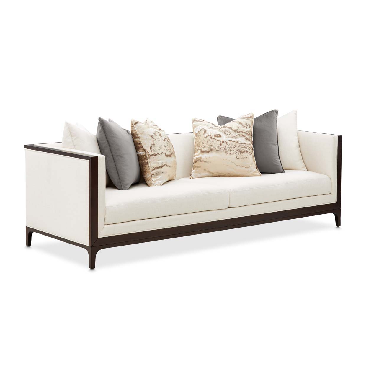 Belmont Place - Sofa - Cream / Espresso