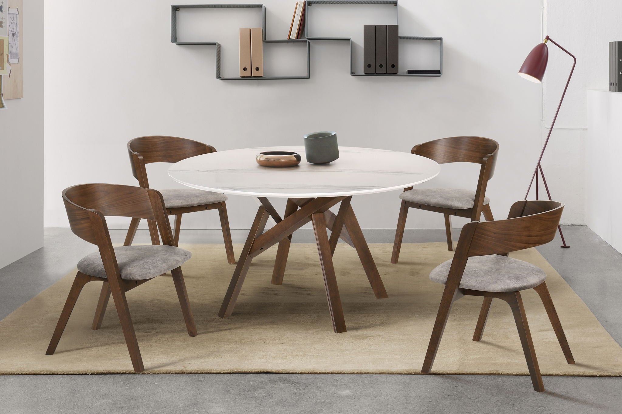 Venus - Round Mid-Century Modern Dining Table
