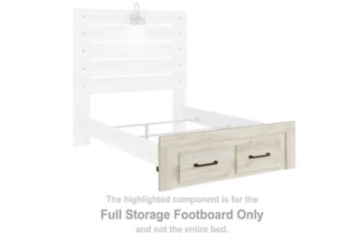 Cambeck - Full Storage Footboard - Whitewash