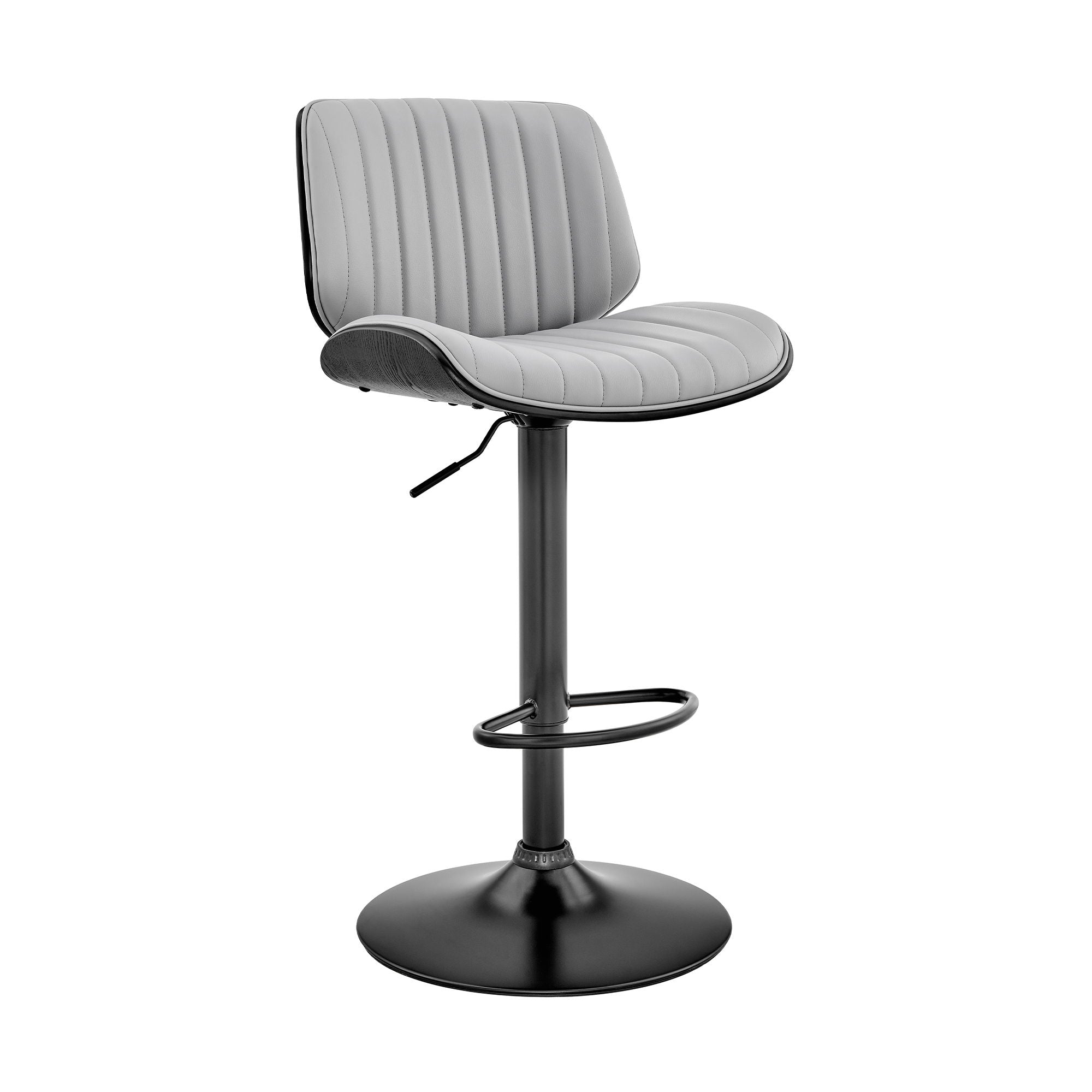 Brock - Adjustable Bar Stool With Black Base