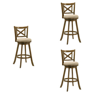 Kodi - Modern Farmhouse Swivel Wood Bar Height Kitchen Bar Stool
