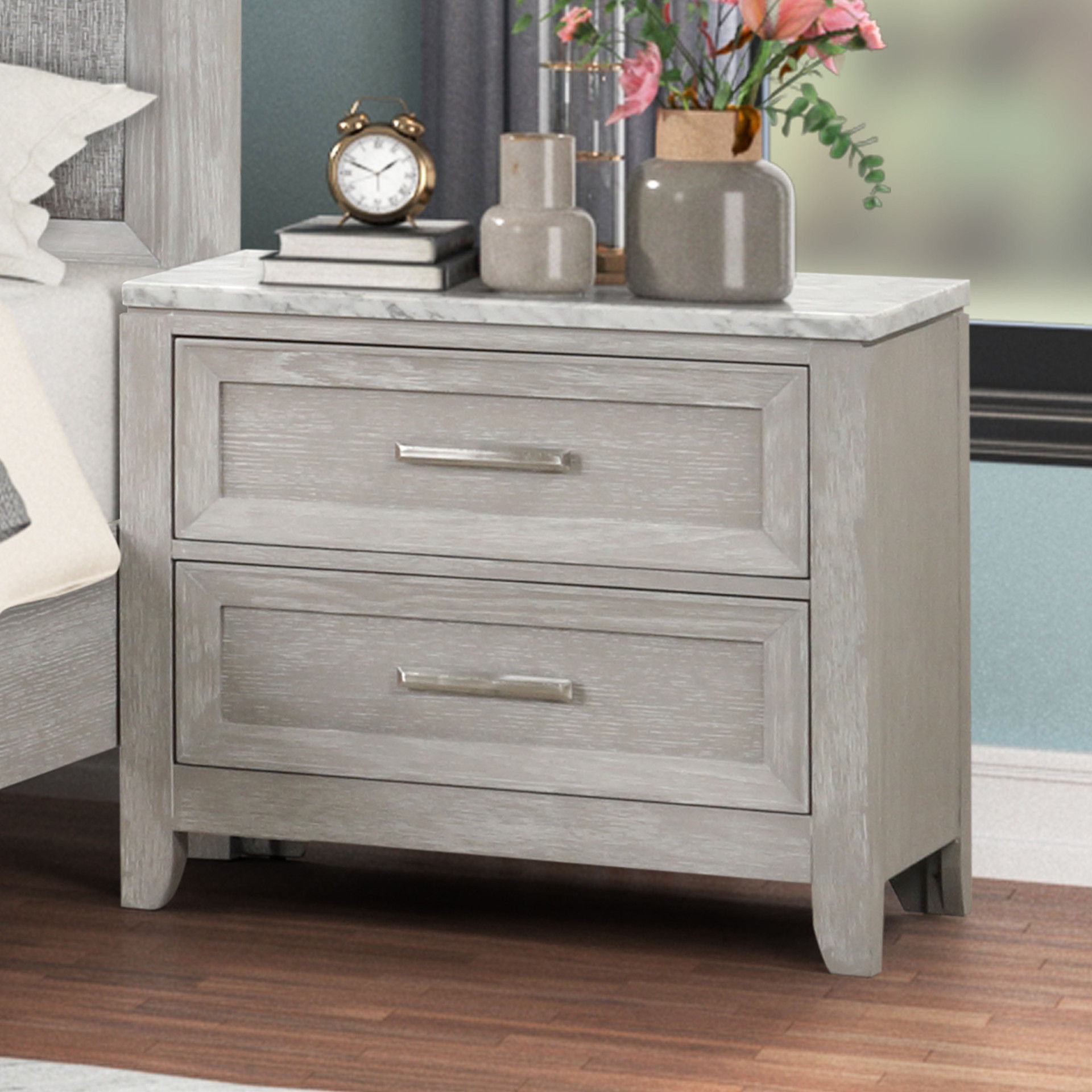 Fiona - Nightstand - Mist Gray