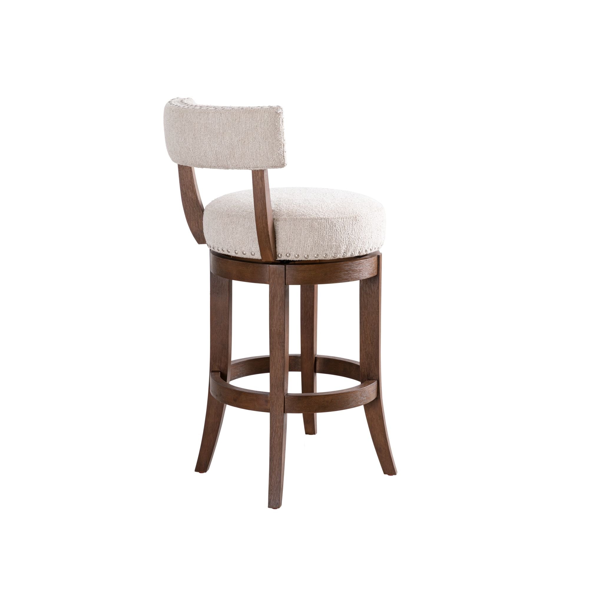 Mystic - Solid Wood Upholstered 26" Counter Height Swivel Barstool