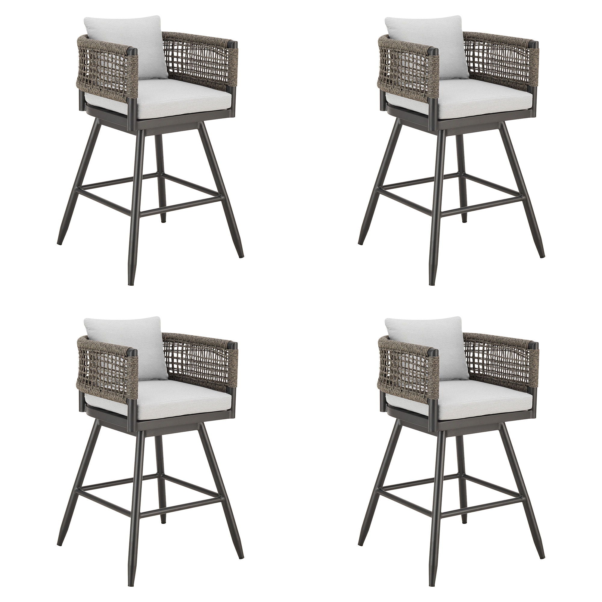 Alegria - Outdoor Patio Swivel Counter Stool Set
