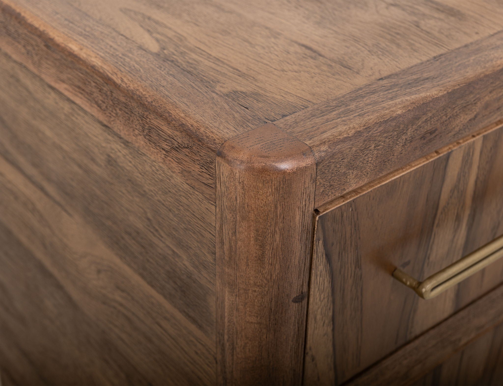 Praga - 2-Drawer Nightstand - Almond / Barrel Brown