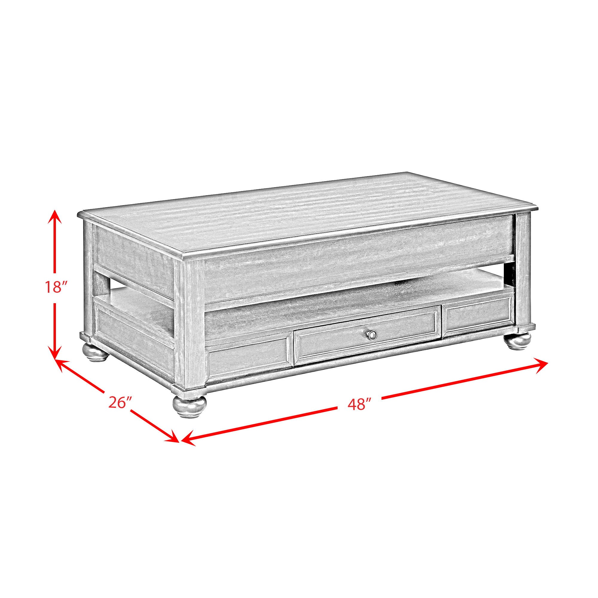 Wagner - Lift-Top Coffee Table With Casters