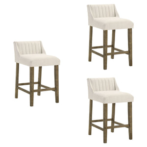 Fauna - Modern Transitional Wood Counter Height Kitchen Bar Stool