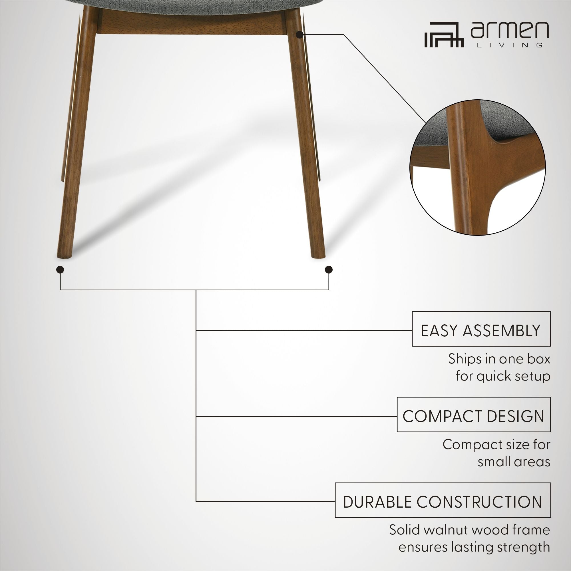 Kalia - Dining Chair With Walnut Frame