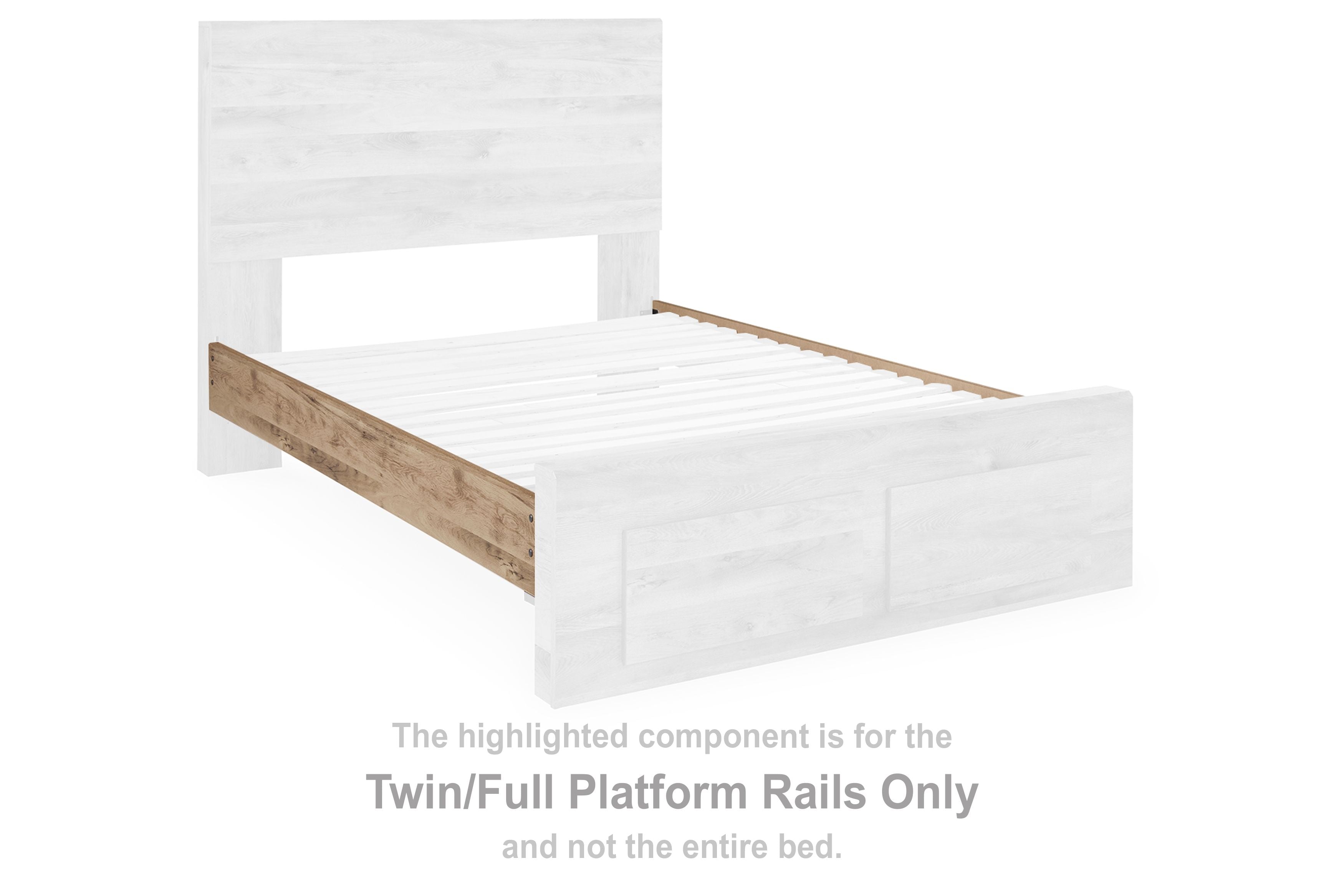 Hyanna - Twin/Full Platform Rails - Tan