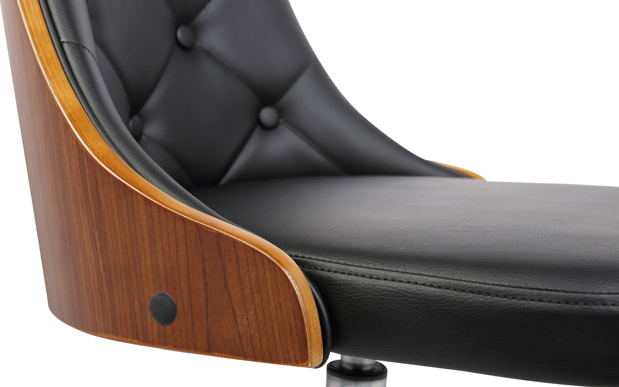 Diamond - Office Chair Veneer Back - Chrome / Black