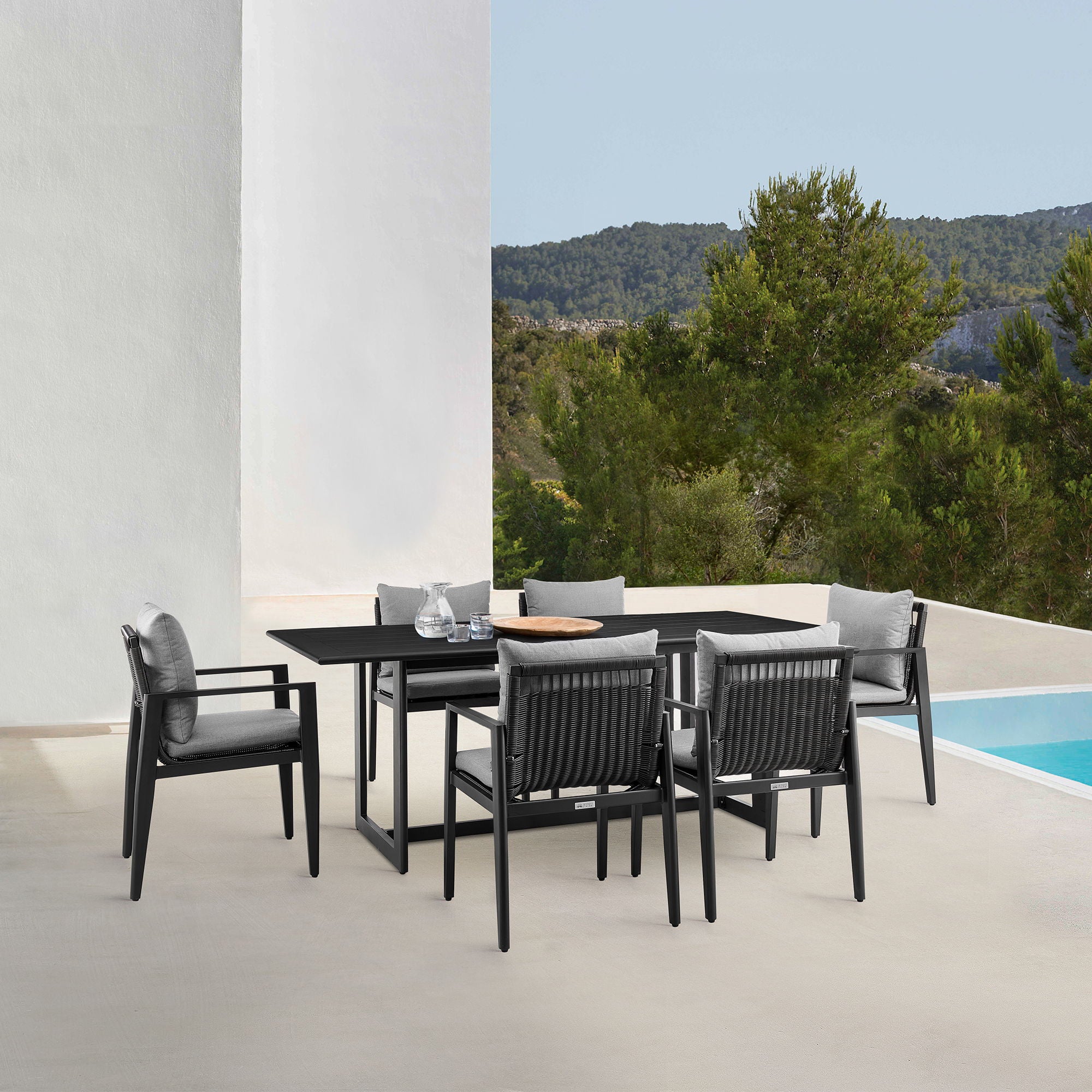 Cayman - Outdoor Patio Dining Table Set With Cushions