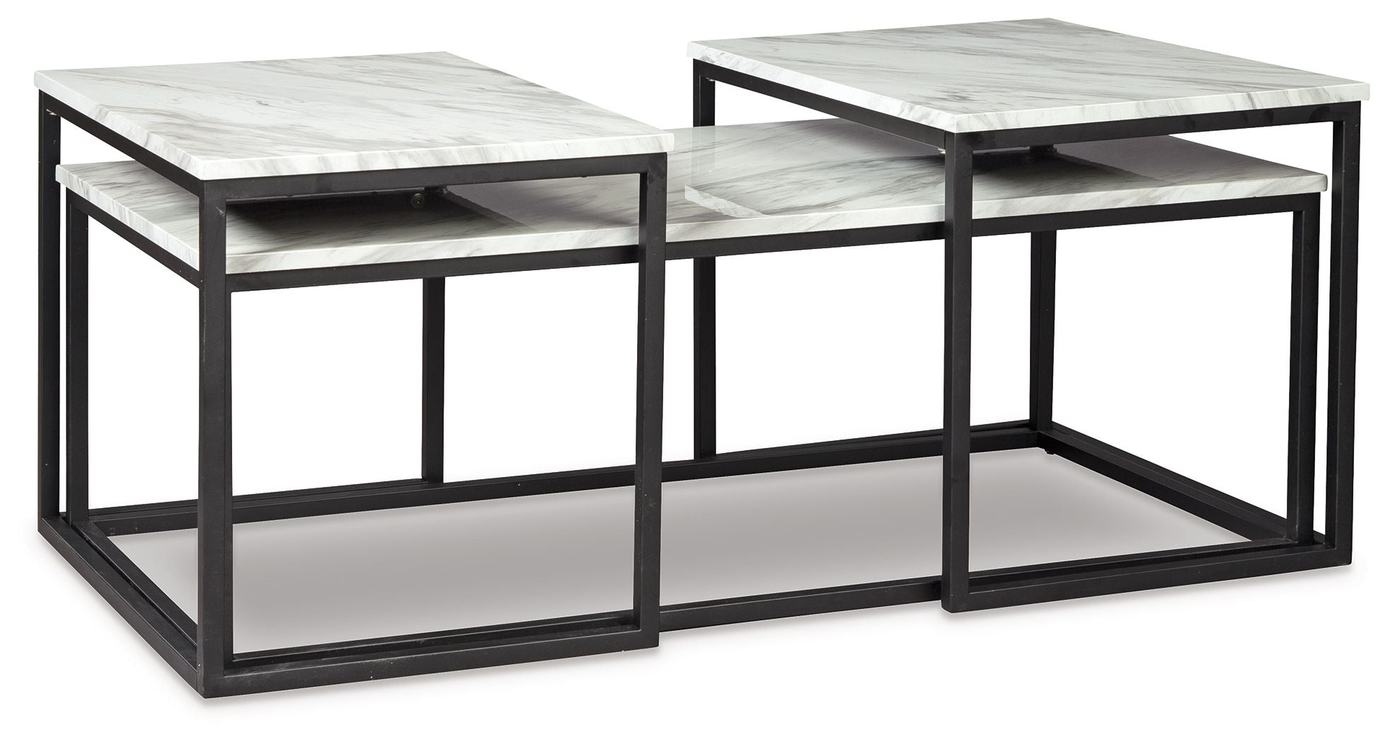 Donnesta - Occasional Table Set (Set of 3) - Gray / Black