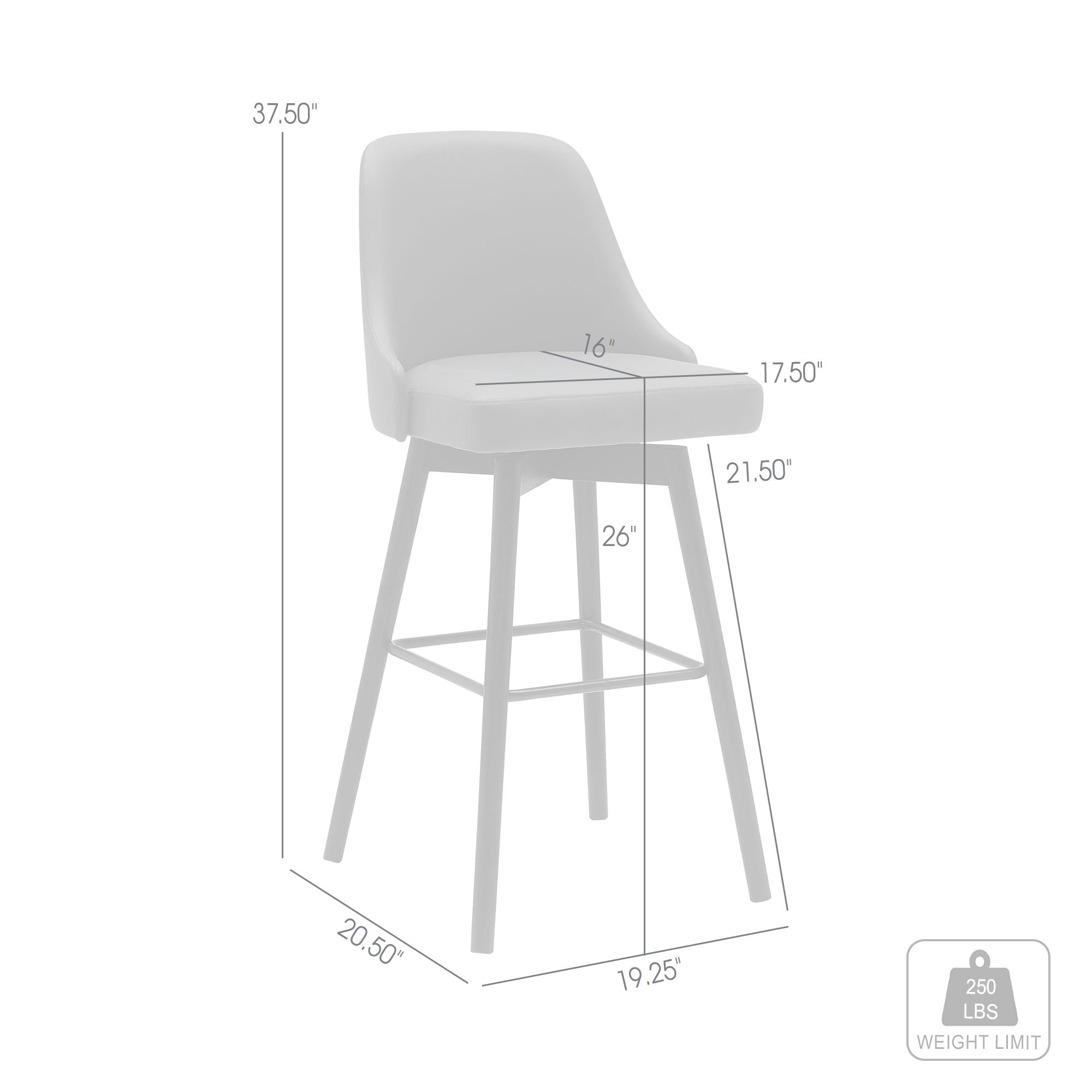 Sicily - Swivel Wood Stool
