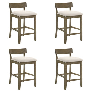 Merie - Modern Transitional Wood Counter Height Kitchen Bar Stool