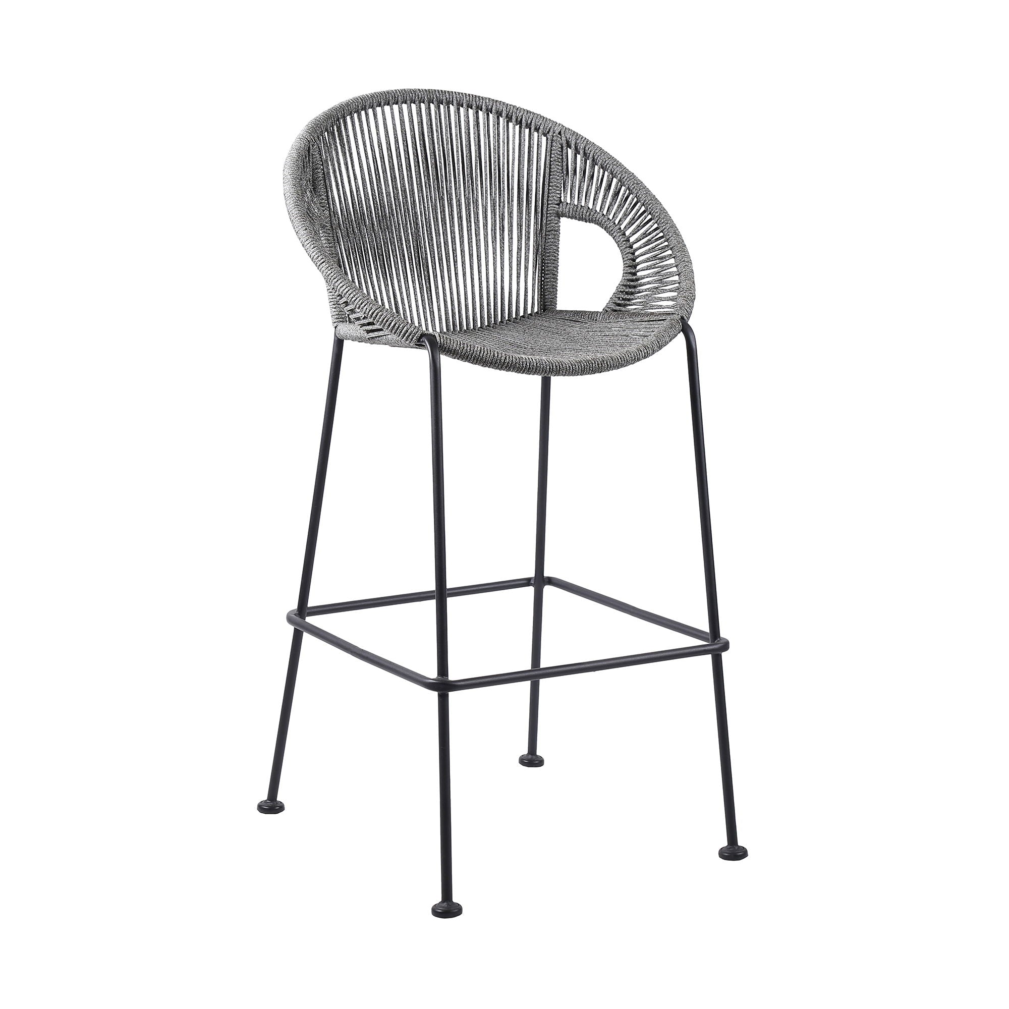Acapulco - Indoor Outdoor Steel Bar Stool With Rope Set