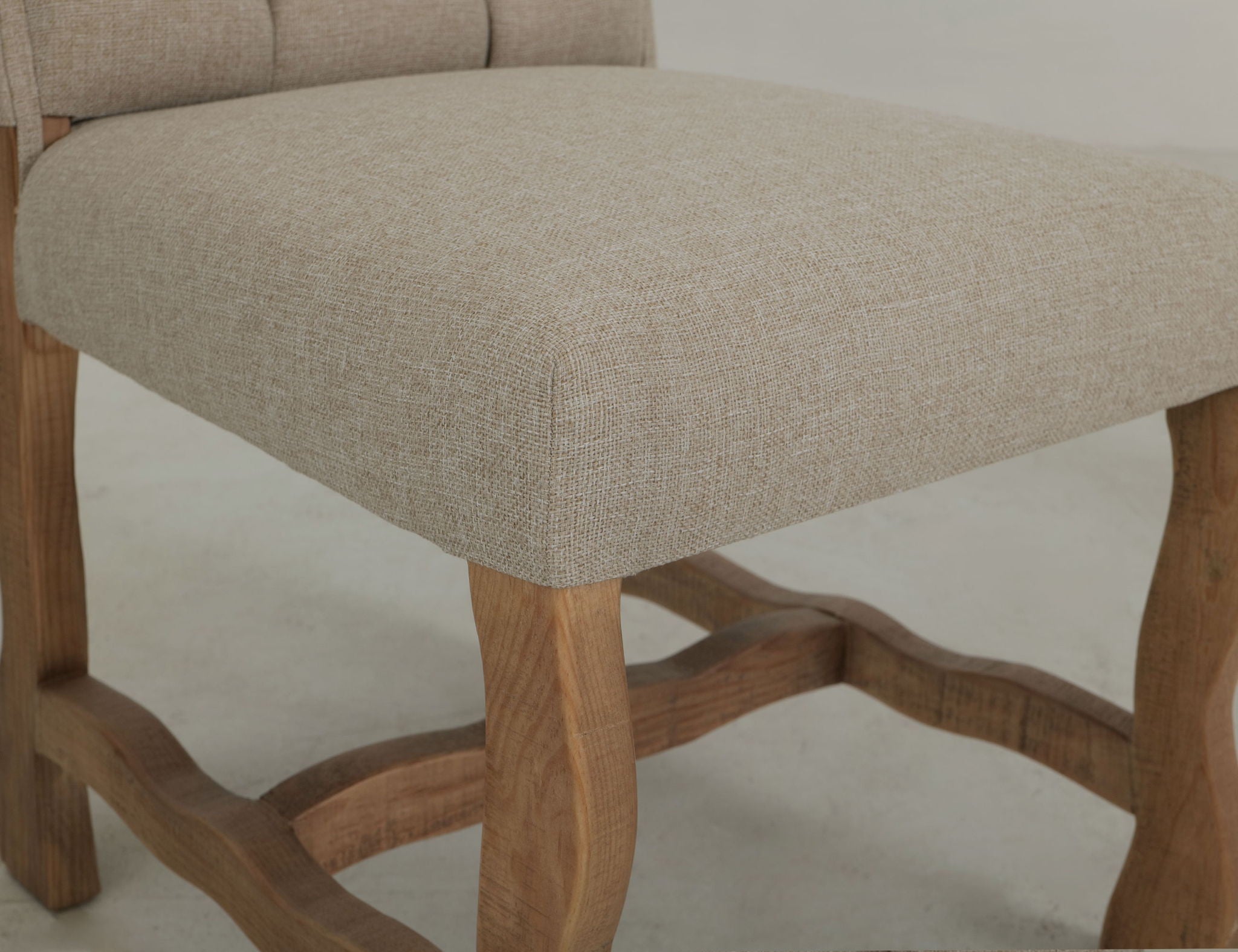 Marquez - Upholstered Chair With Tufted Back (Set of 2) - Two Tone Light Brown