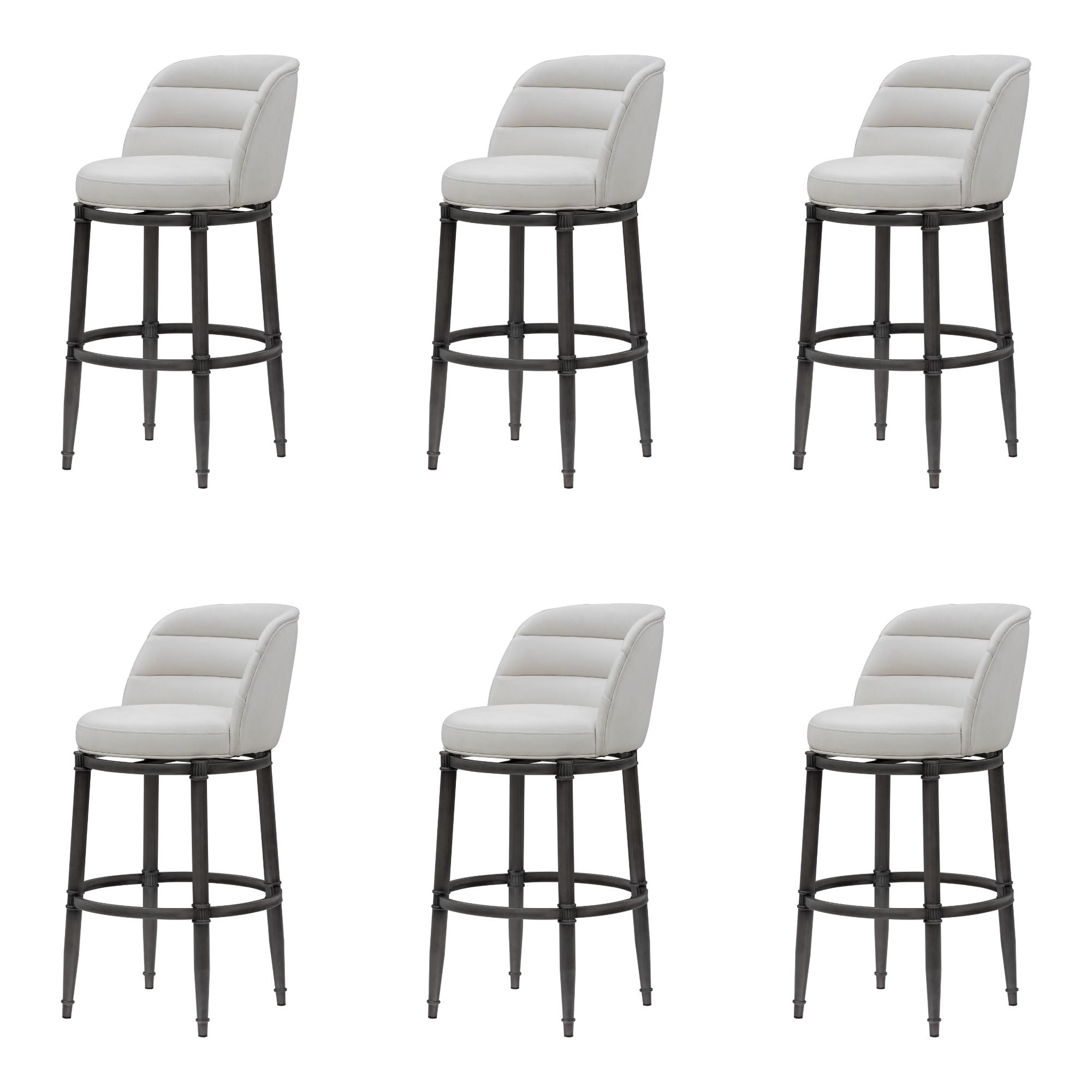 Eunice - Faux Leather Upholstered Swivel Barstool