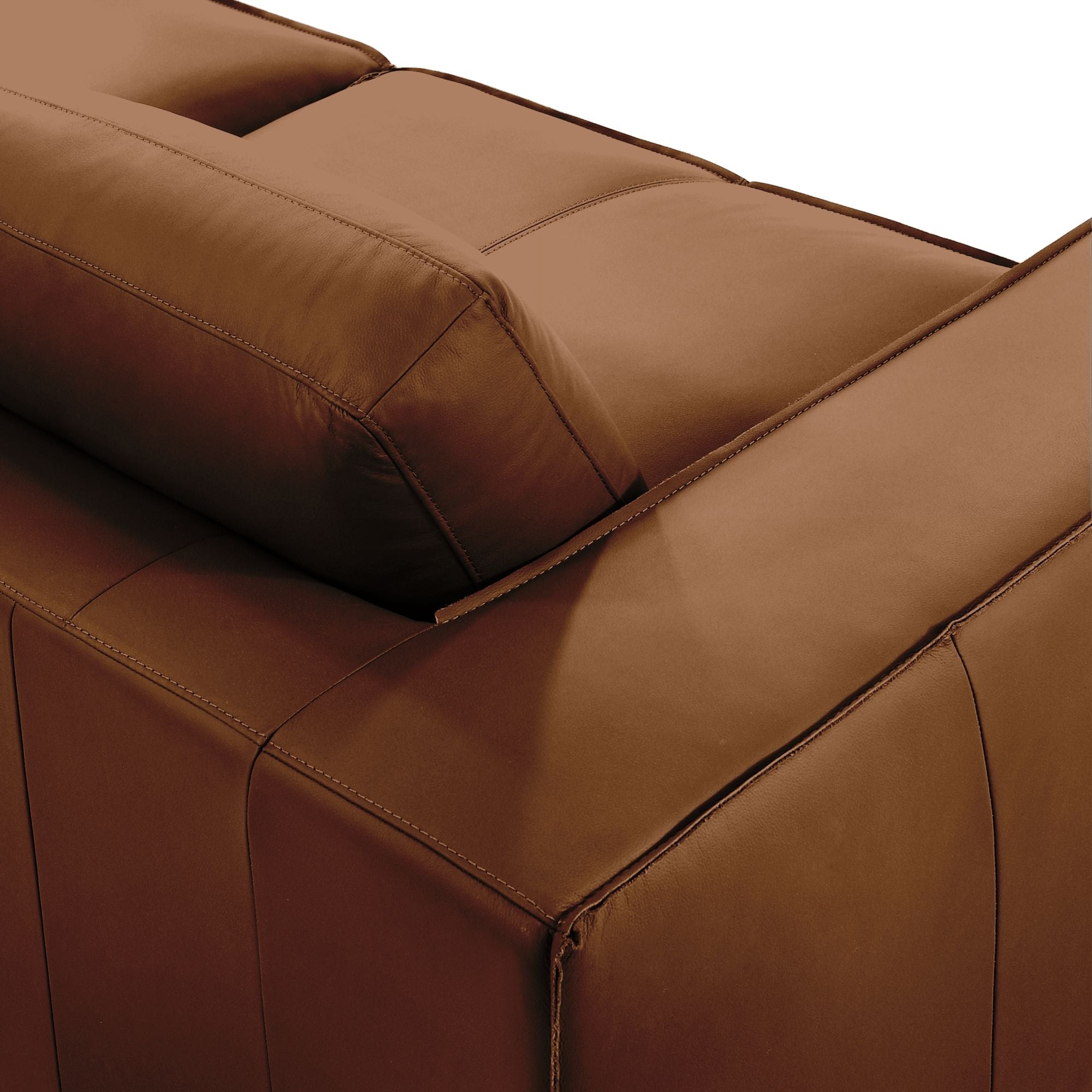Clayton - Leather Loveseat With Track Arms