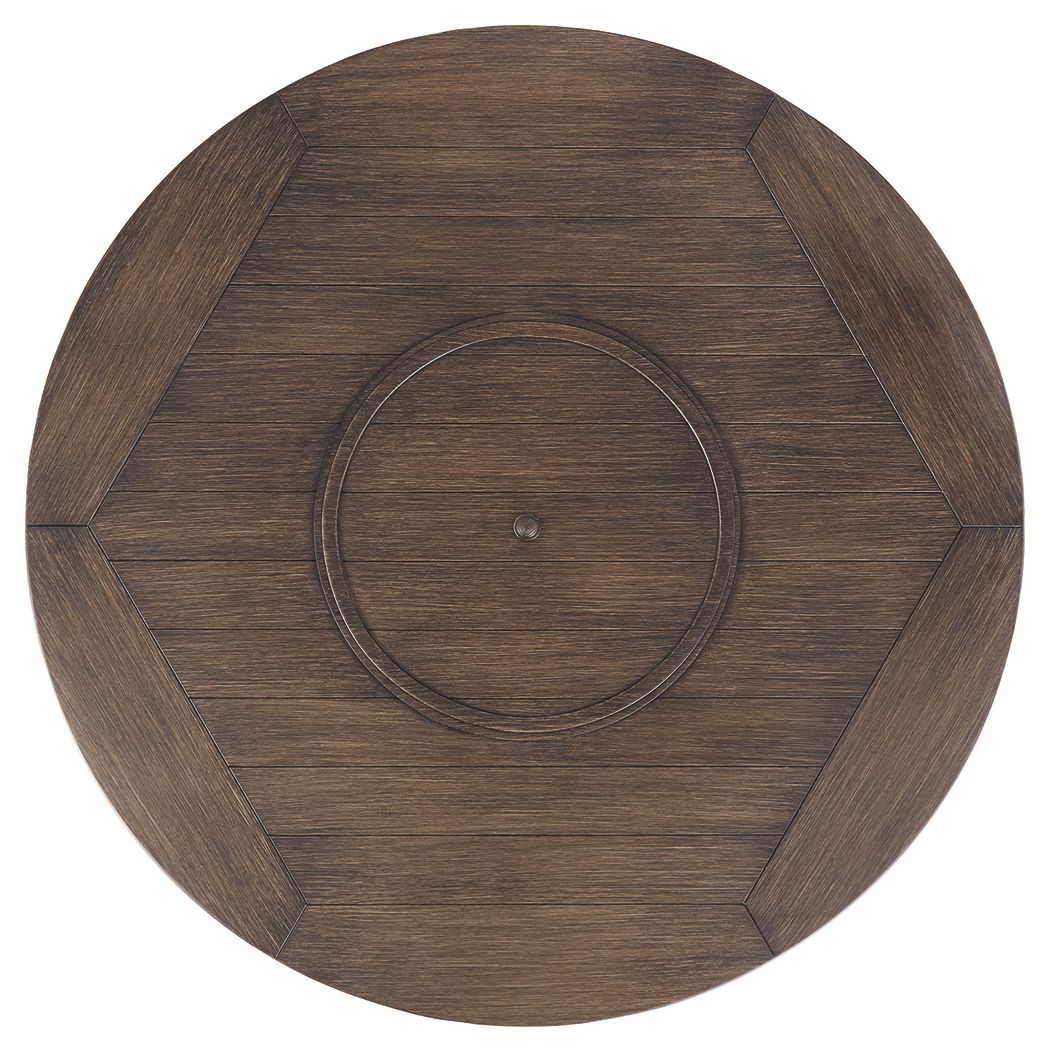 Paradise Trail - Round Fire Pit Table - Medium Brown