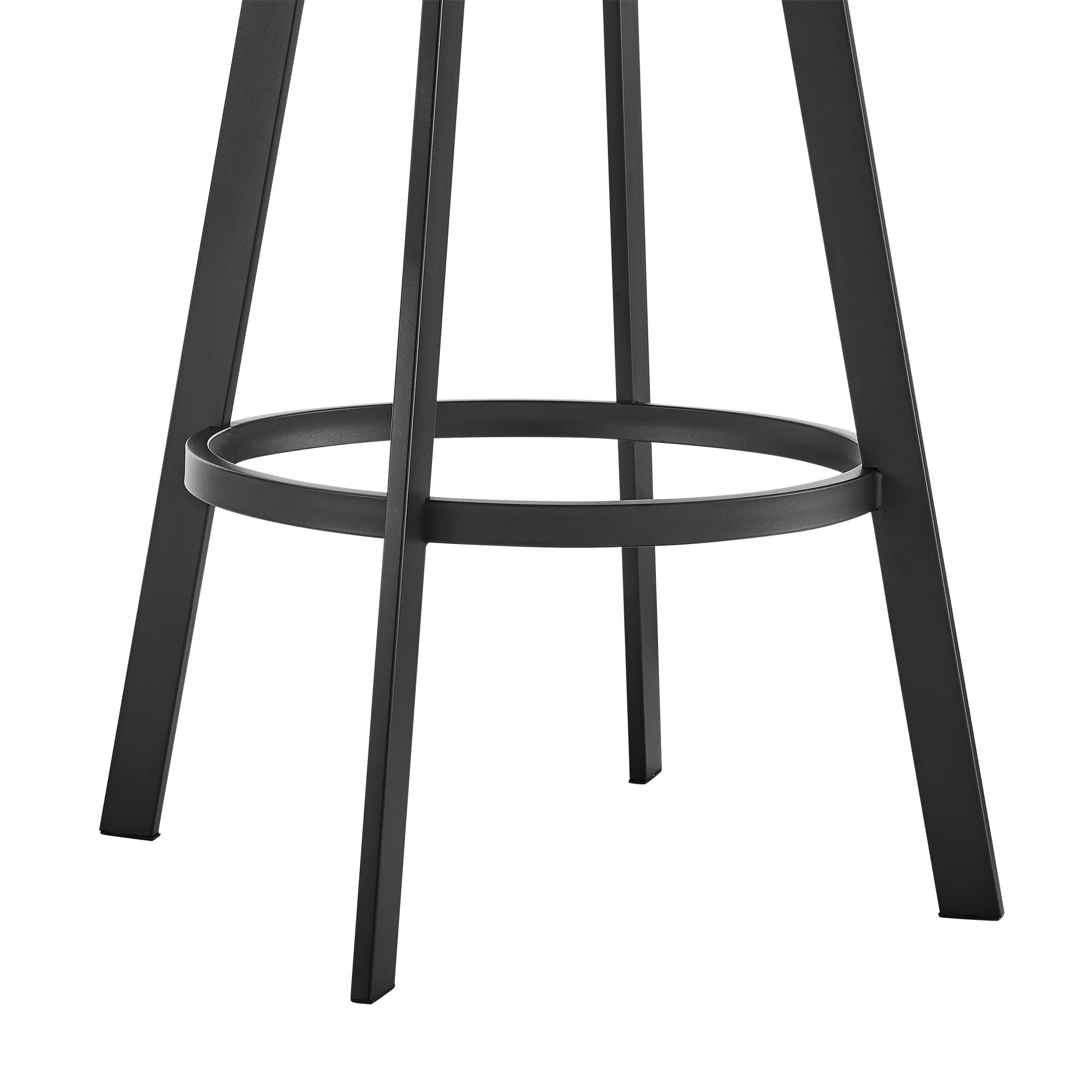 Ramona - 26" Swivel Counter Stool - Matte Black / Black