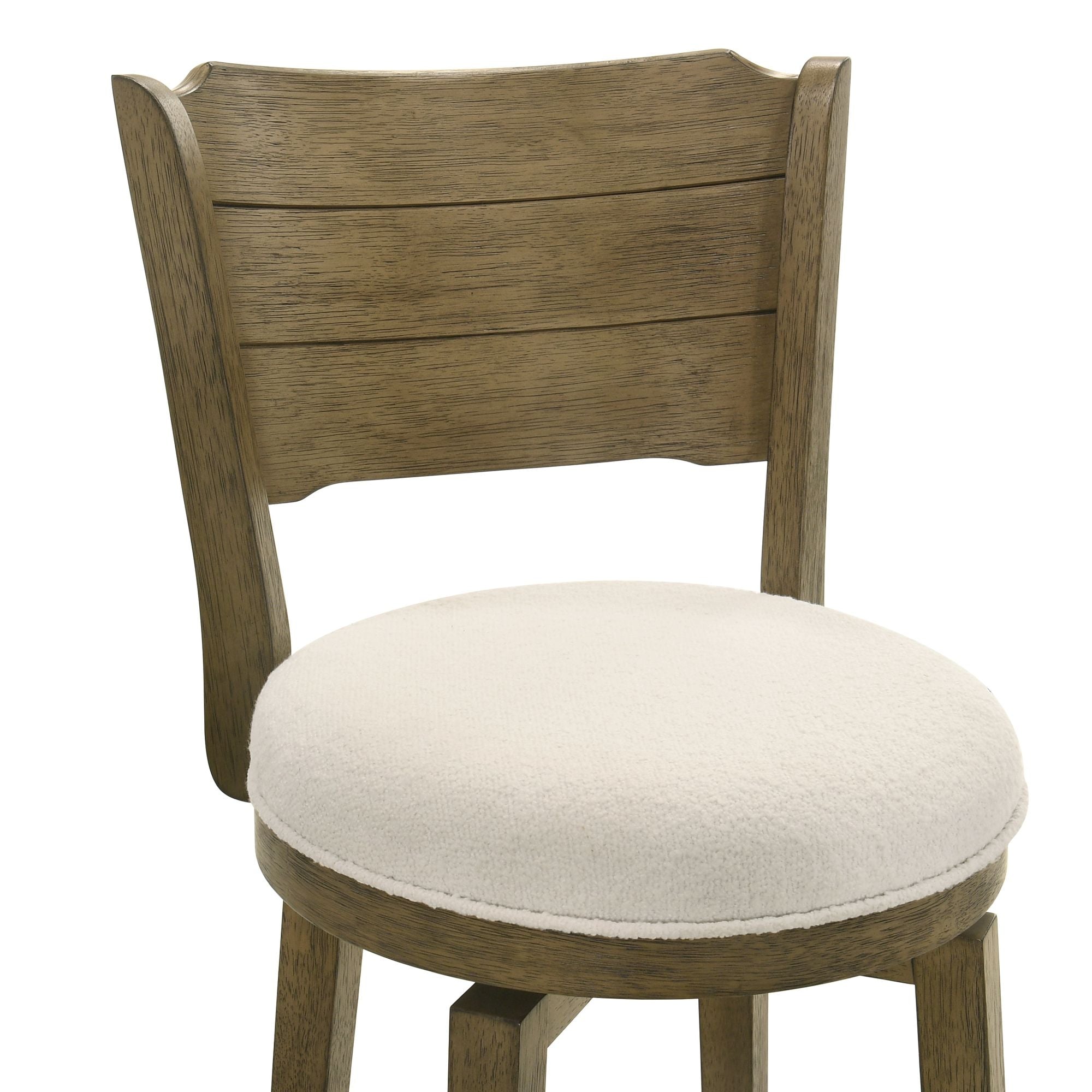 Winsley - Coastal Modern Swivel Wood Counter Height Kitchen Bar Stool