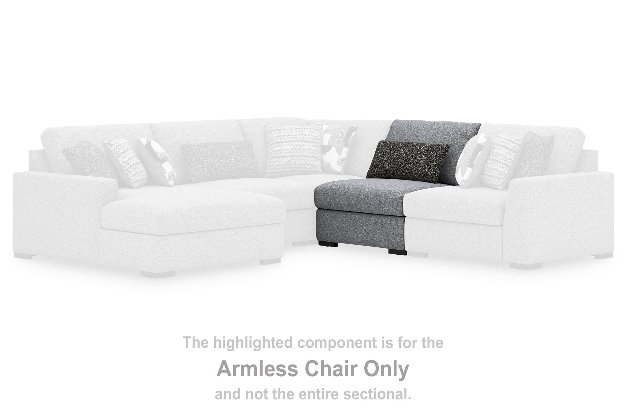 Bealton - Armless Chair - Salt And Pepper