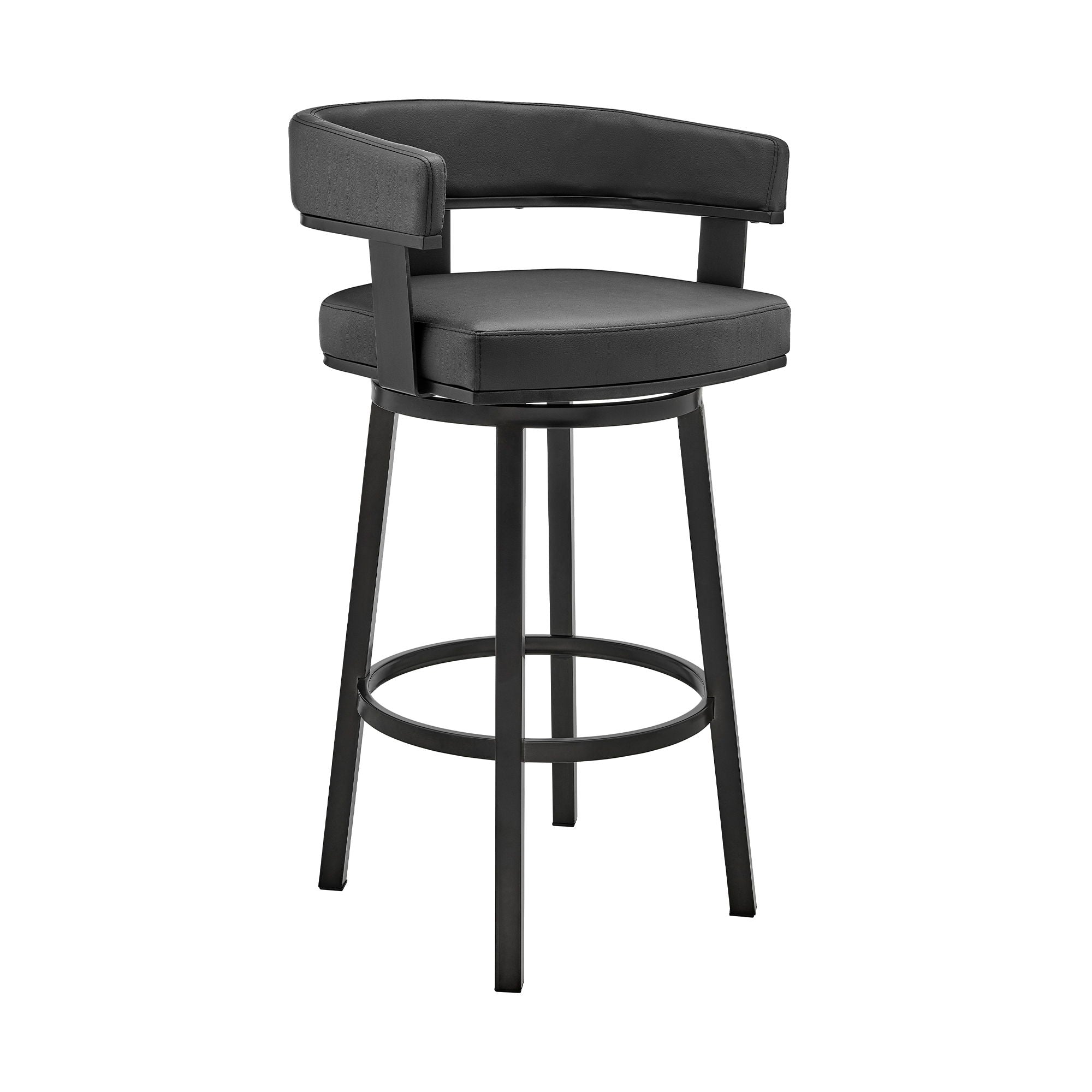 Cohen - Swivel Bar Stool - Black Finish