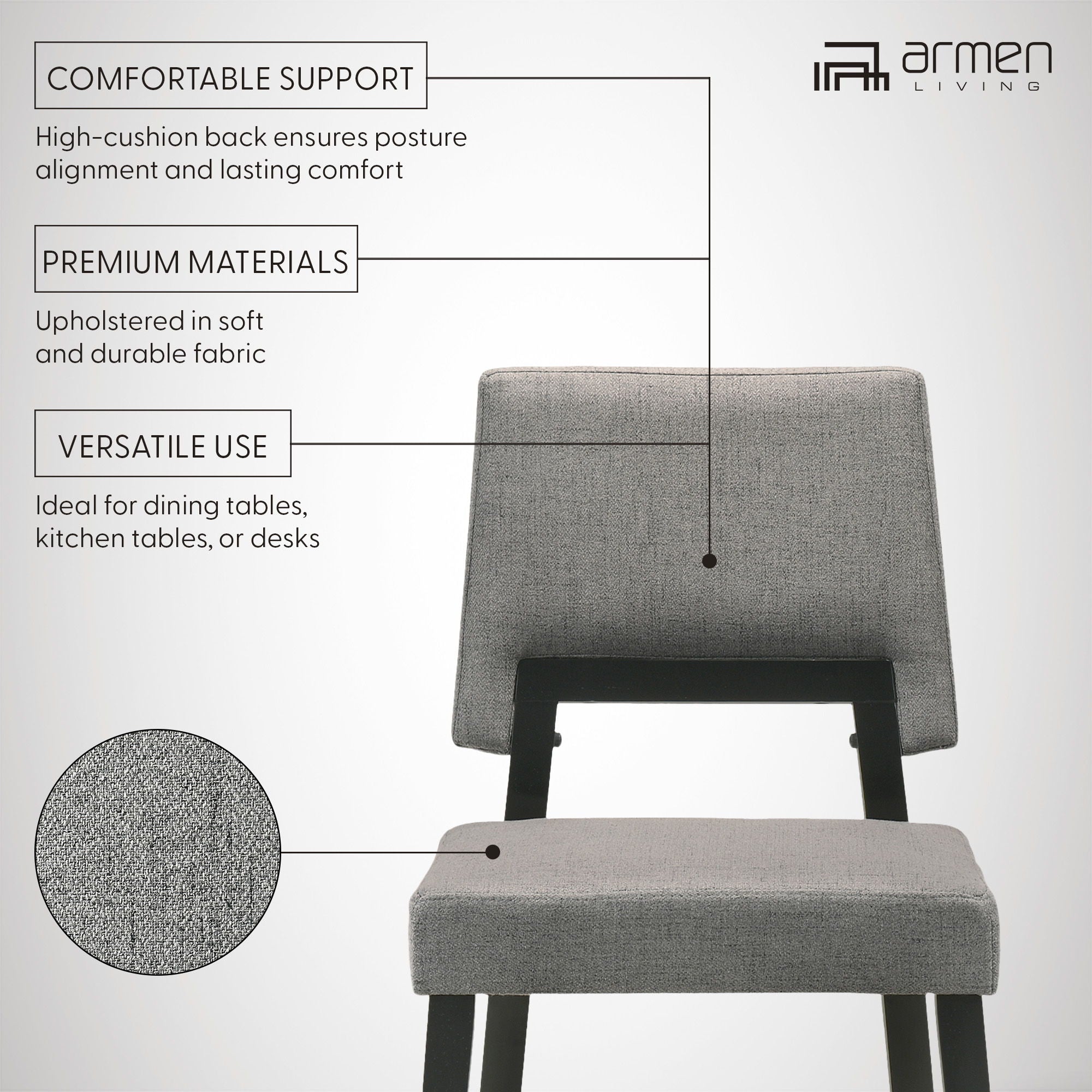 Channell - Dining Chair With Black Frame