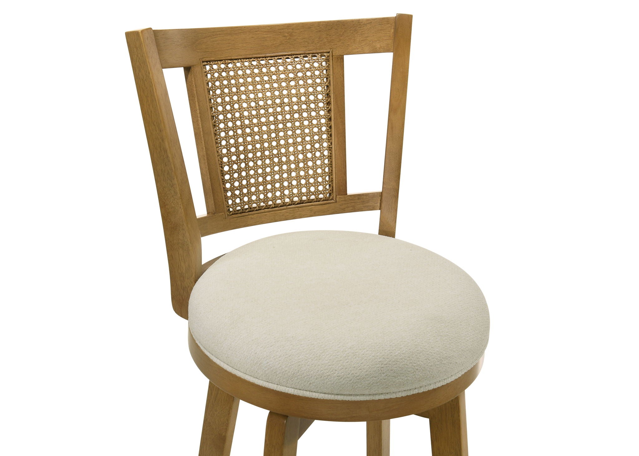 Isla - 26" Amber Glow Counter Height Rubberwood Swivel Barstool
