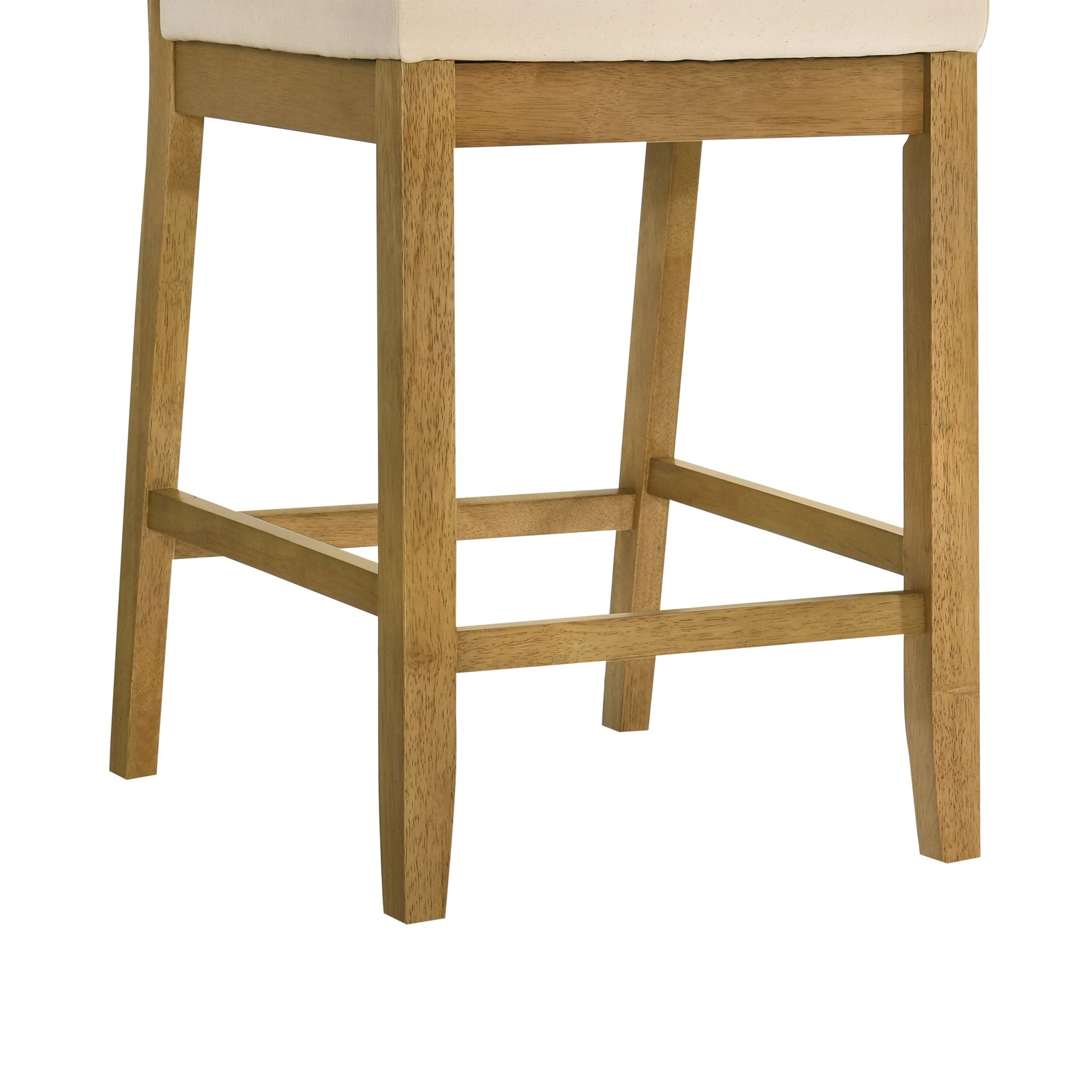 Yaneli - Contemporary Natural Wood Counter Height Kitchen Bar Stool