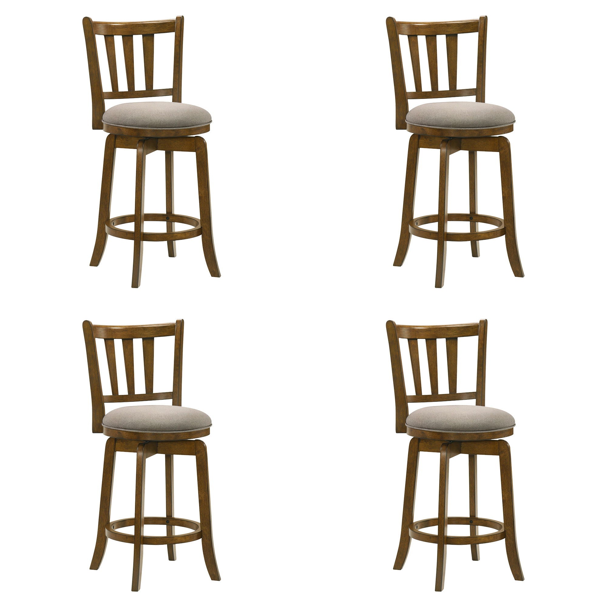 Wren - Modern Farmhouse Swivel Wood Counter Height Kitchen Bar Stool