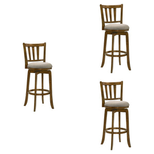 Wren - Modern Farmhouse Swivel Wood Bar Height Kitchen Bar Stool