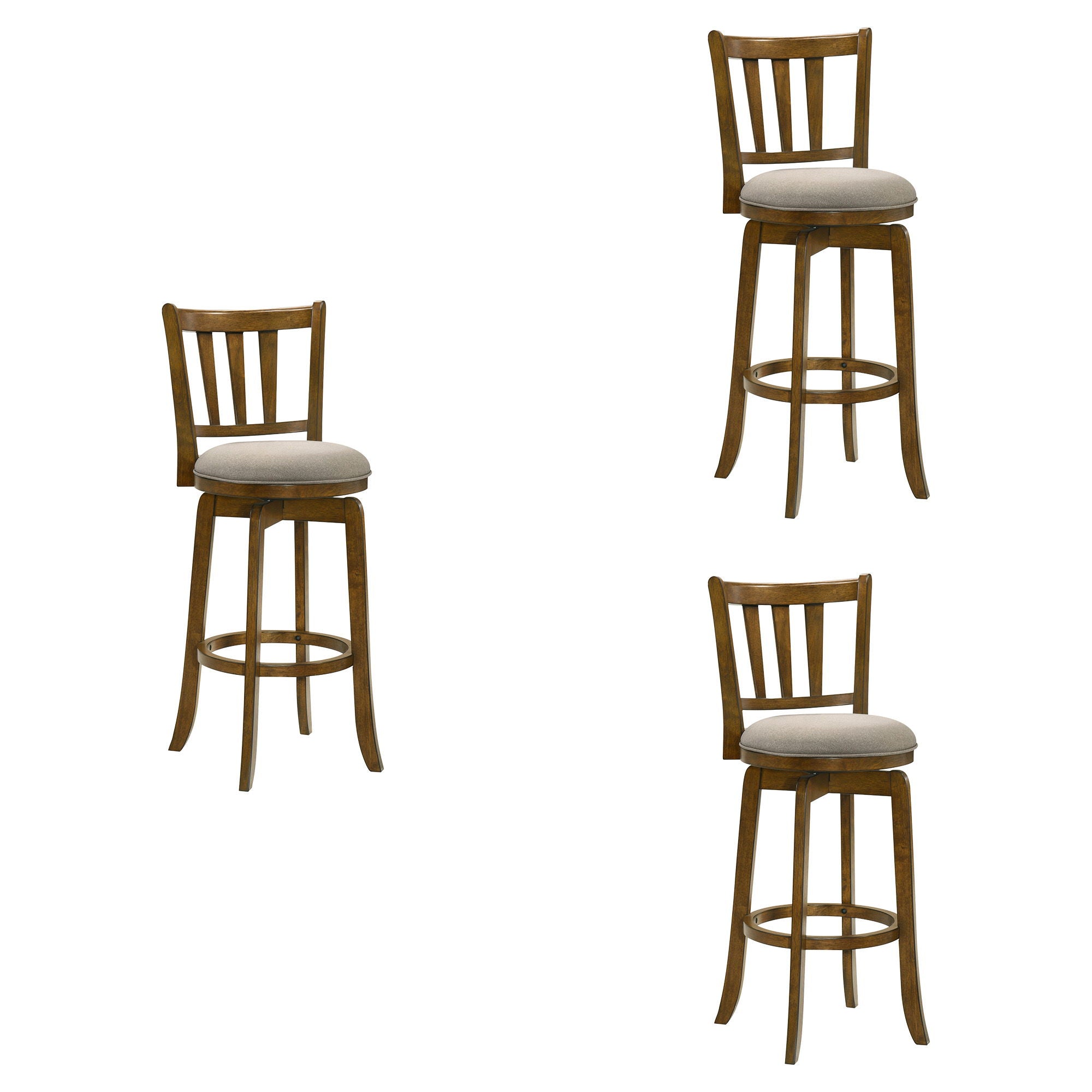 Wren - Modern Farmhouse Swivel Wood Bar Height Kitchen Bar Stool