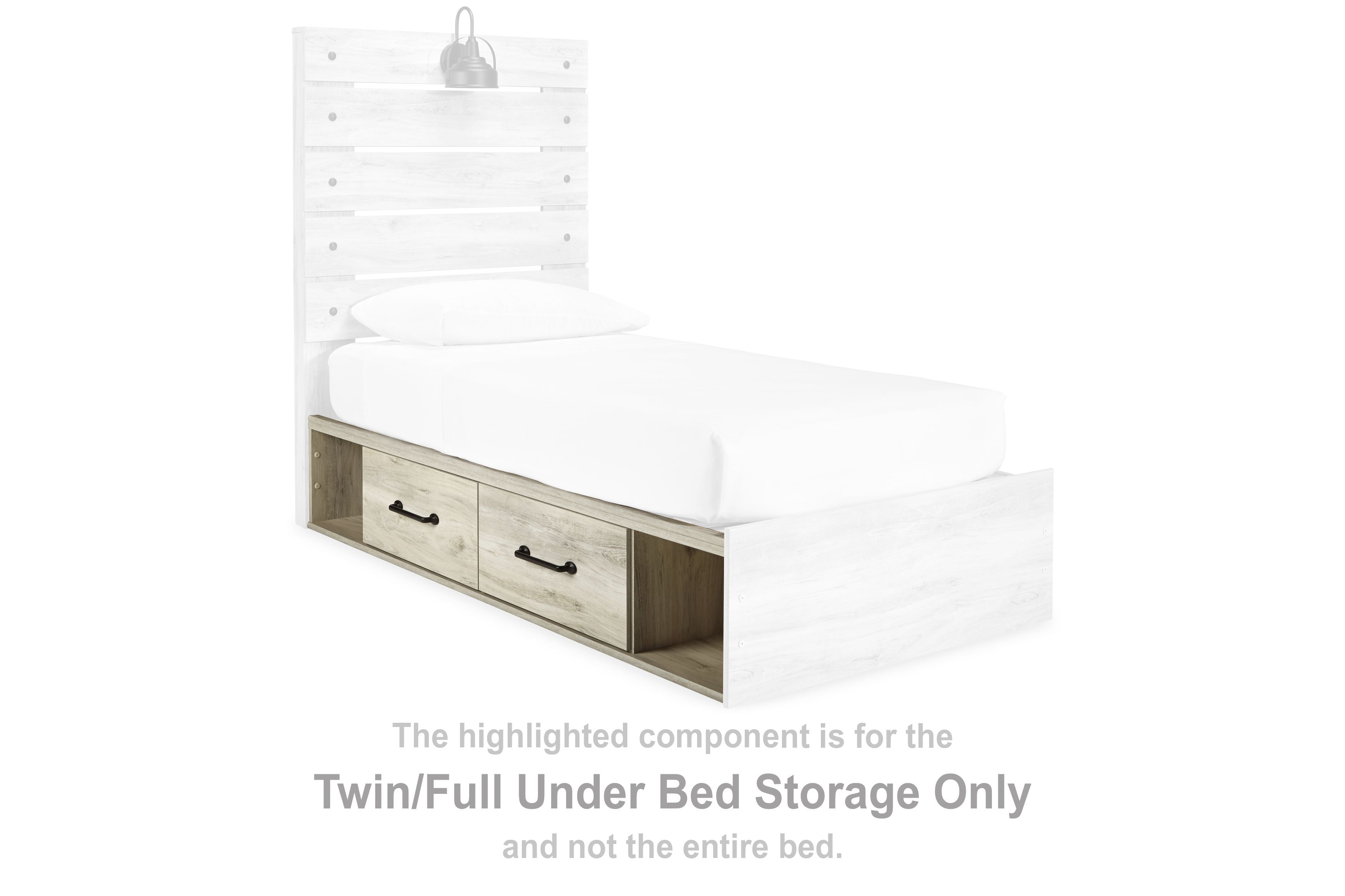Cambeck - Twin/Full Under Bed Storage - Whitewash