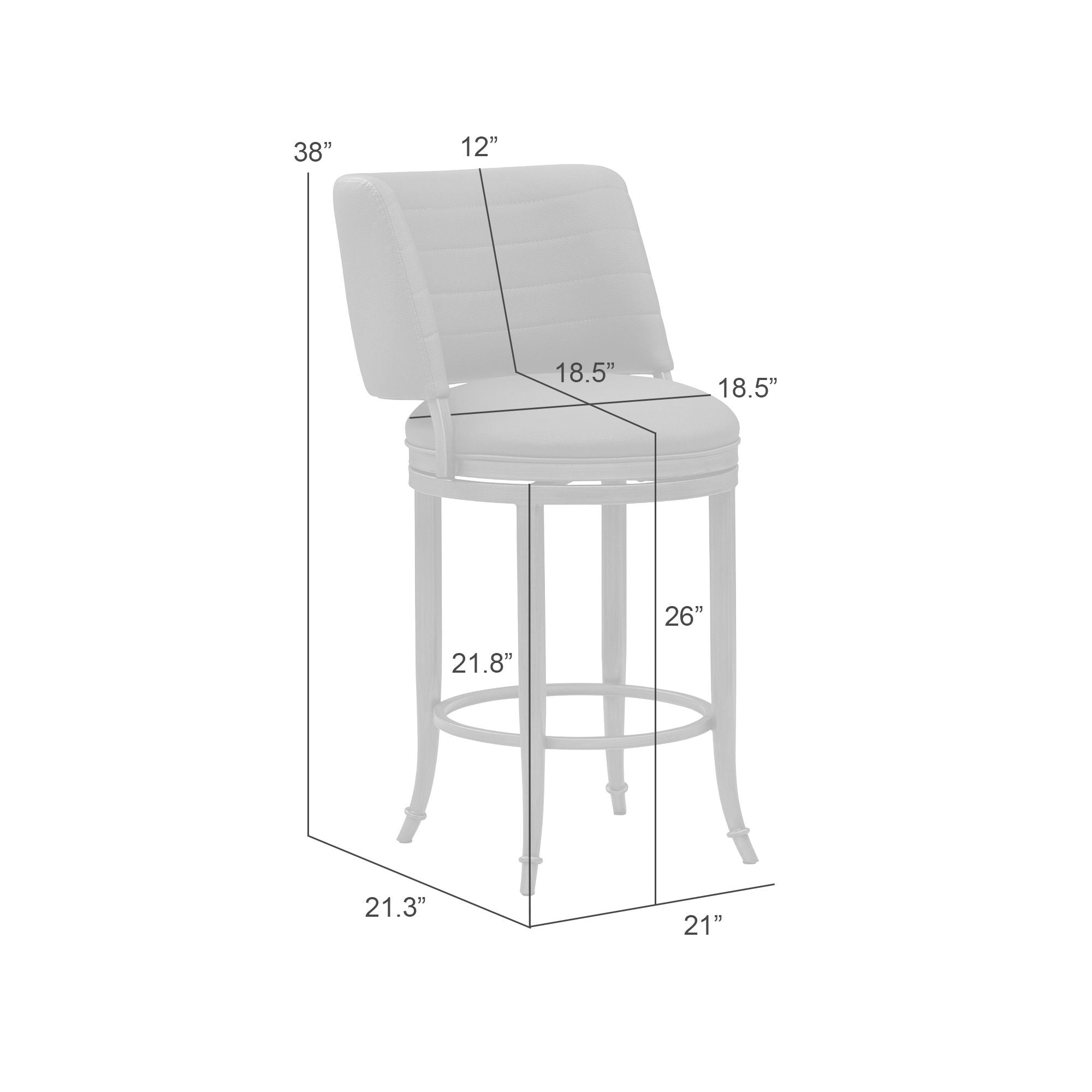 Torres - Upholstered Swivel Counter Height Barstool