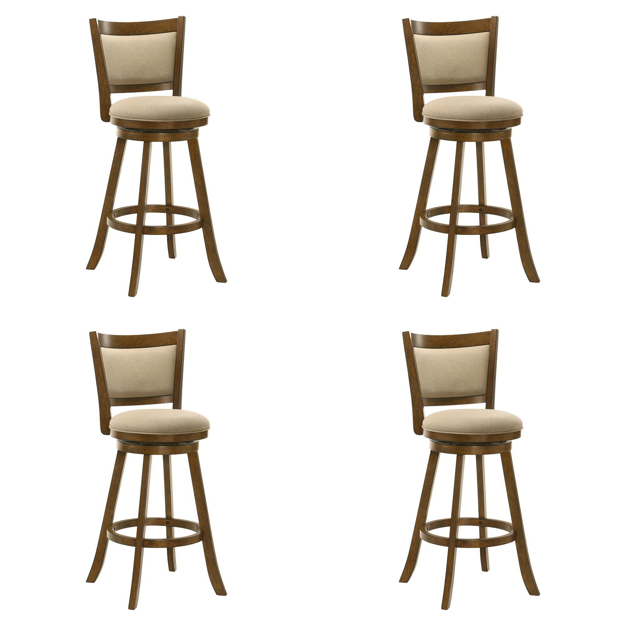 Aiden - Modern Farmhouse Swivel Wood Bar Height Kitchen Bar Stool