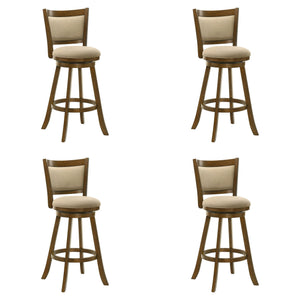 Aiden - Modern Farmhouse Swivel Wood Bar Height Kitchen Bar Stool