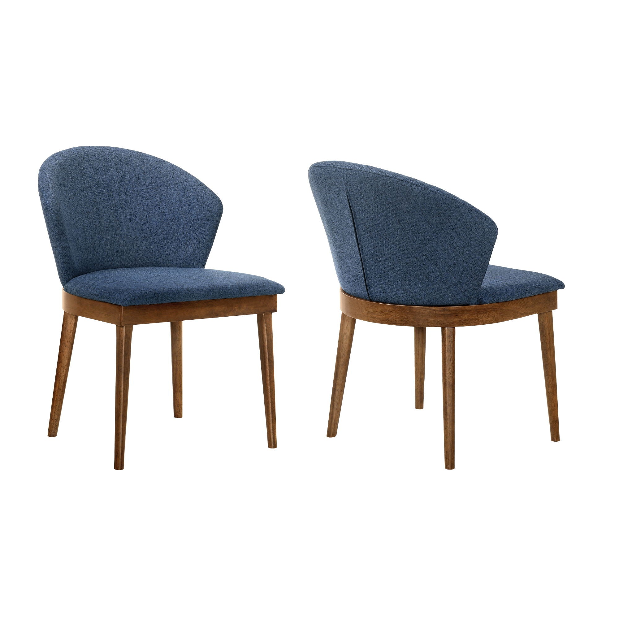 Juno - Dining Side Chairs (Set of 2) - Blue / Walnut