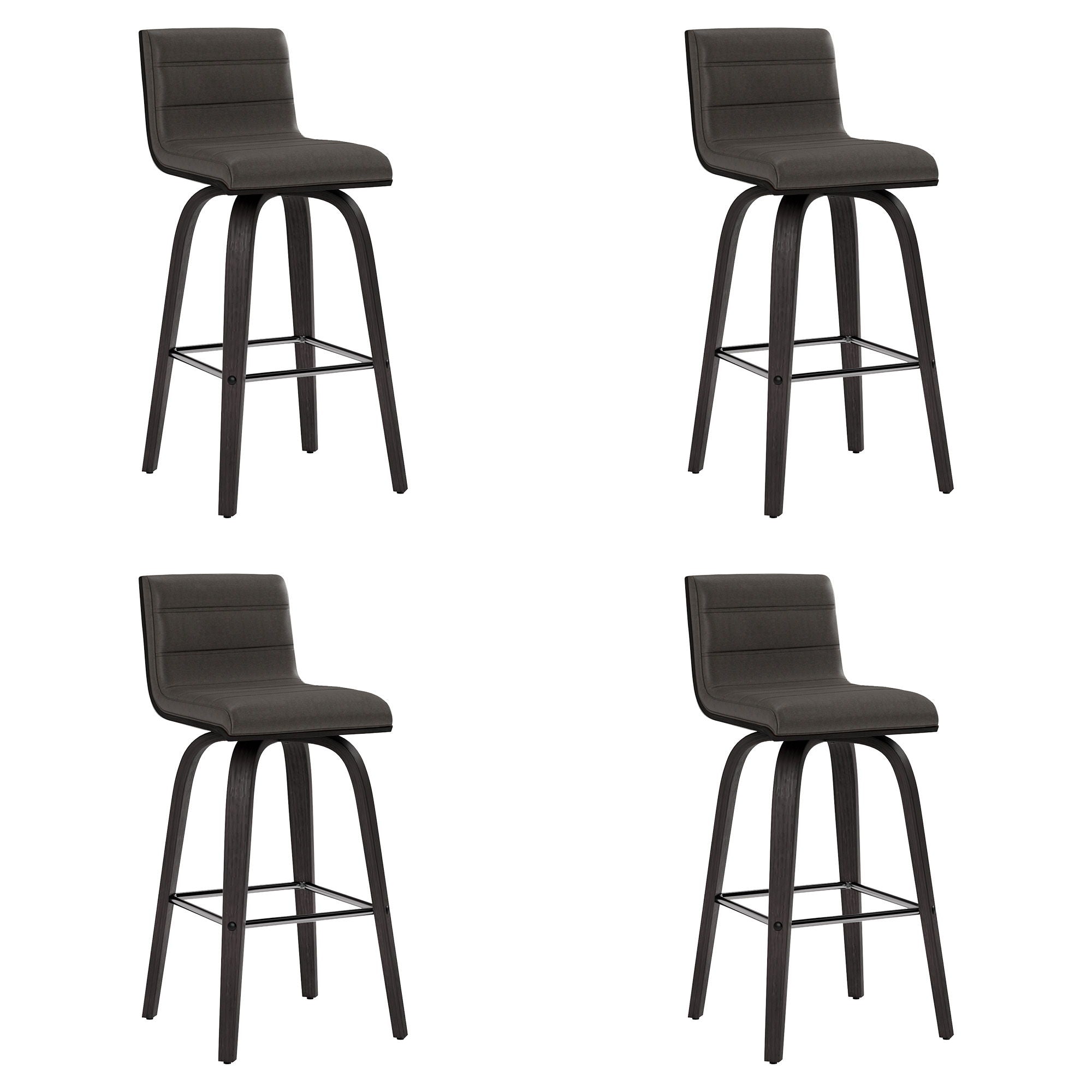 Vienna - 26" Swivel Counter Stool - Black Wood