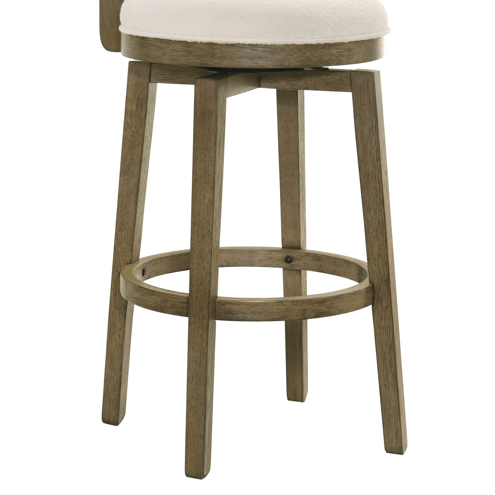 Winsley - Coastal Modern Swivel Wood Bar Height Kitchen Bar Stool