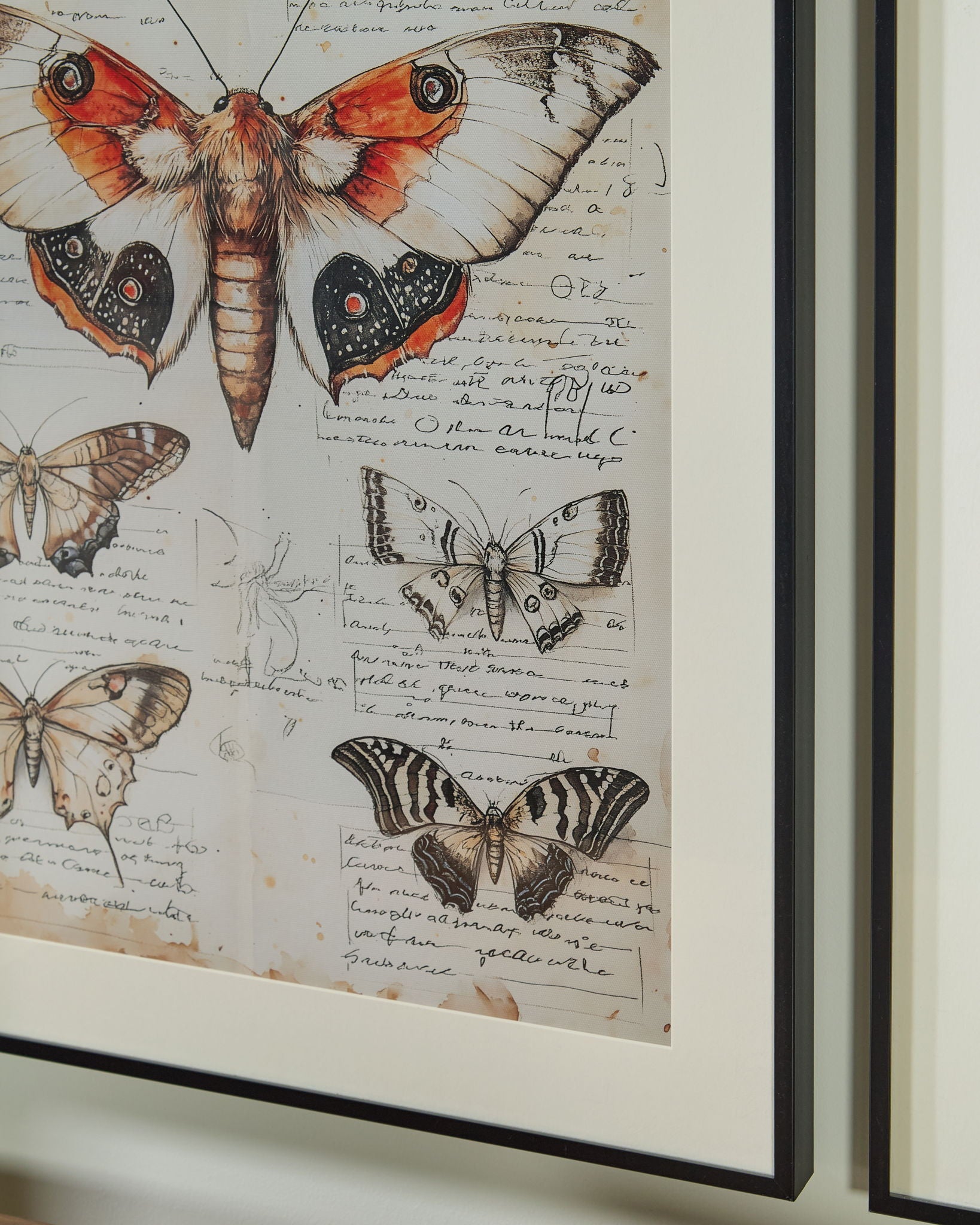 Jossletts - Wall Art Set (Set of 3) - Orange / Black / Ivory