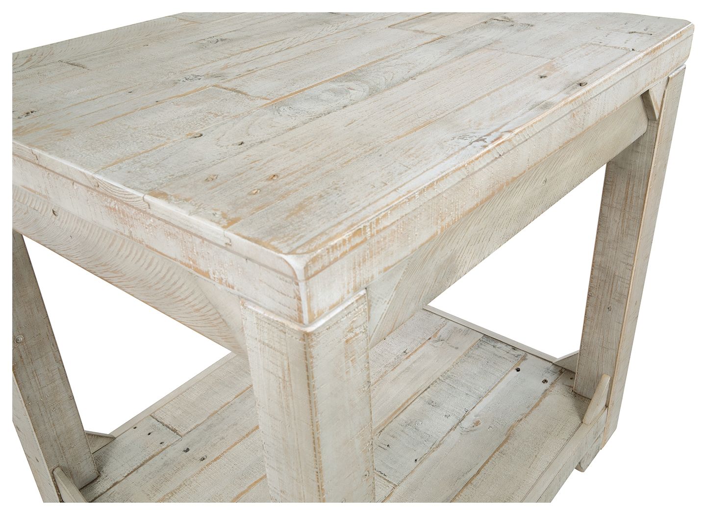 Fregine - Rectangular End Table - Whitewash