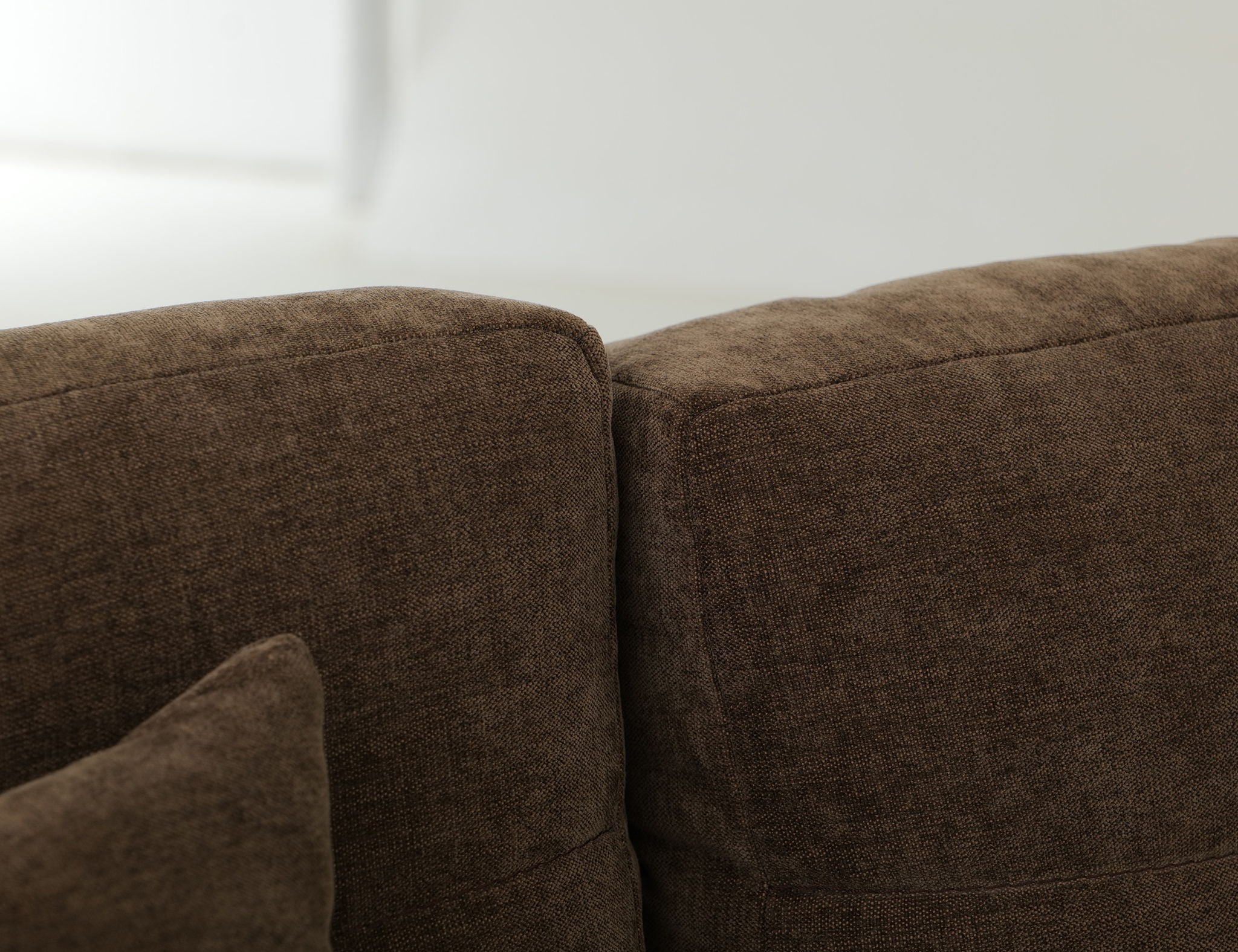 Walnut - Upholstered Sofa - Deep Forest Brown