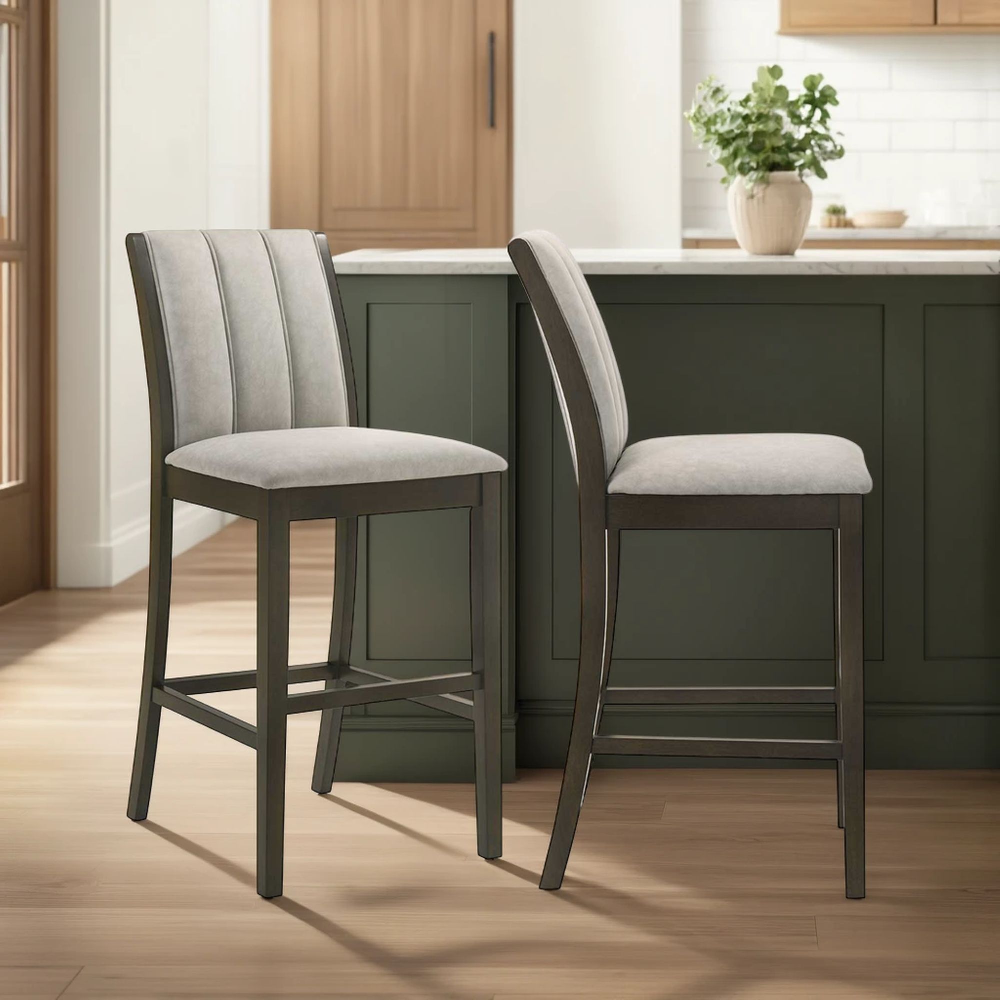 Nolan - 26" Counter Height Rubberwood Barstool