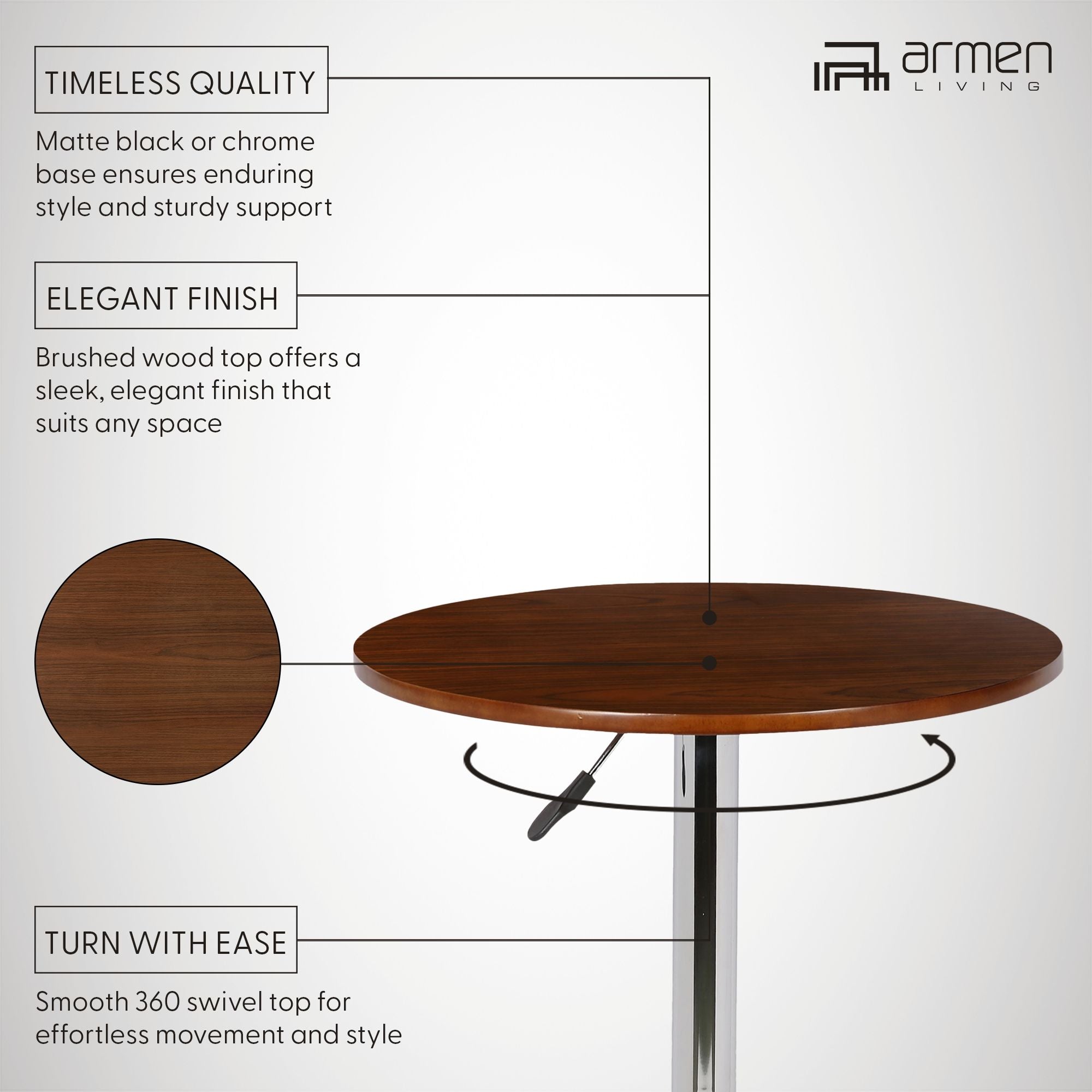 Bentley - Adjustable Pub Table