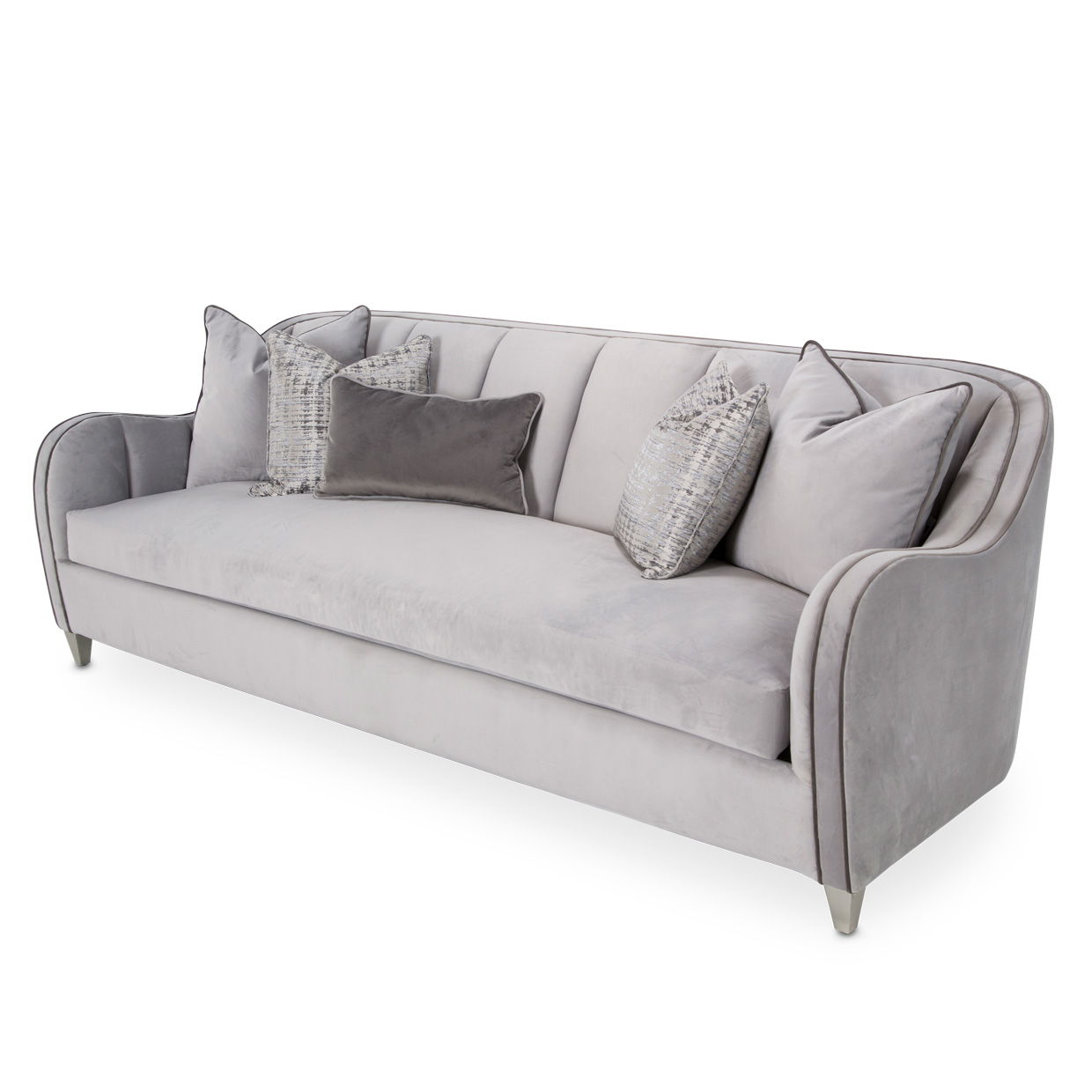 Roxbury Park - Velvet Sofa - Steel / Slate