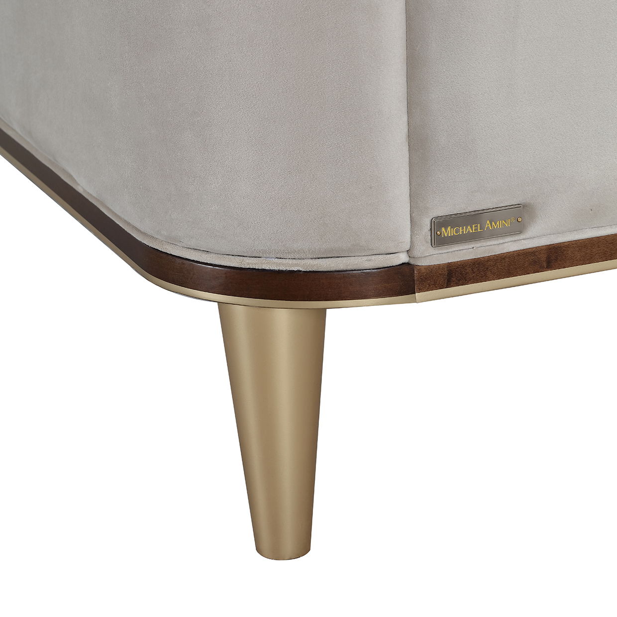 Houston - Eastern King Channel Tufted Panel Bed - Porcini / Walnut