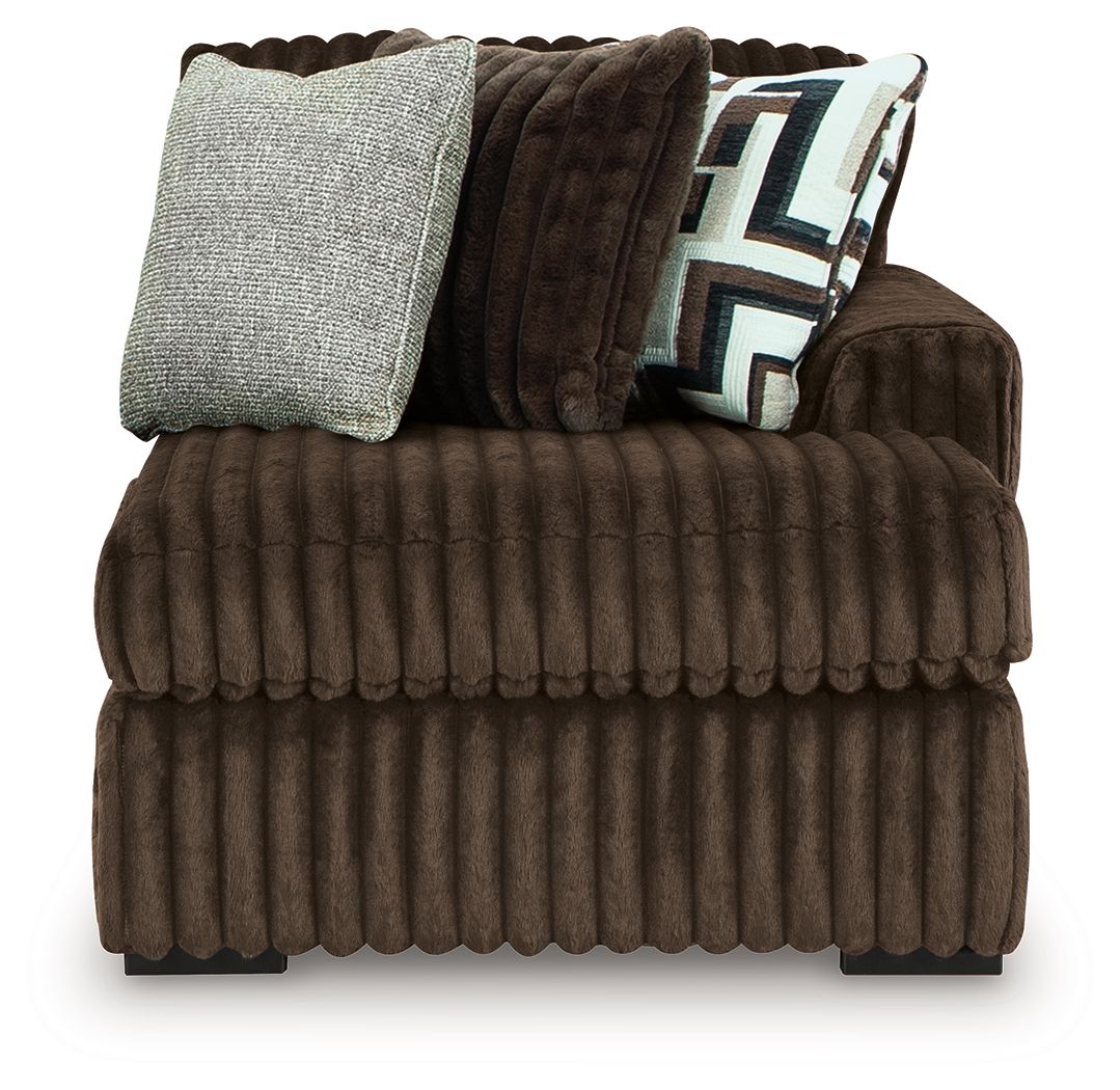 Midnight-Madness - RAF Corner Chaise - Chocolate