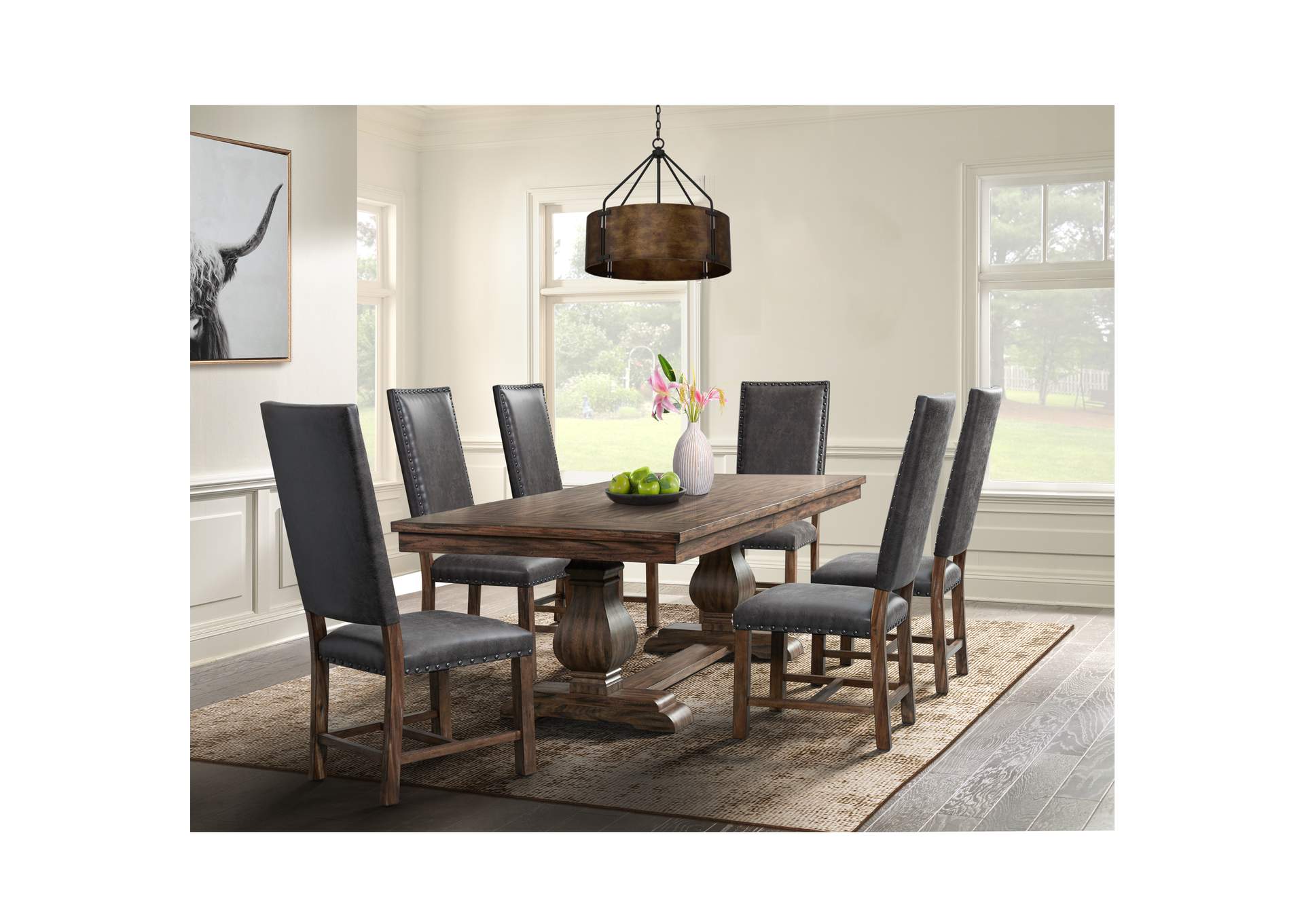 Gramercy 7 Piece Dining Set - Table And Six Tall Back Chairs MEGA ELEMENTS