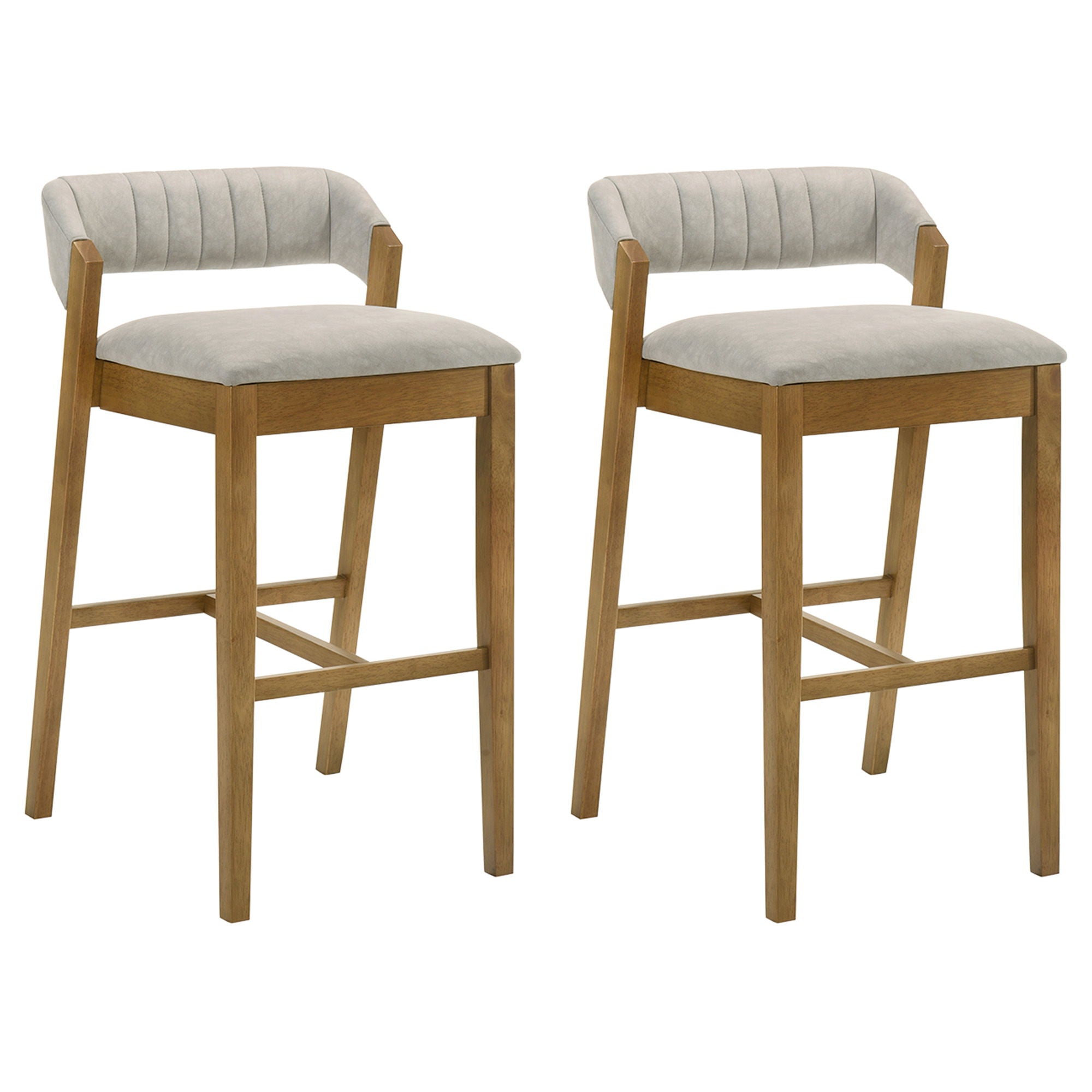 Landyn - 30" Amber Glow Bar Height Rubberwood Barstool